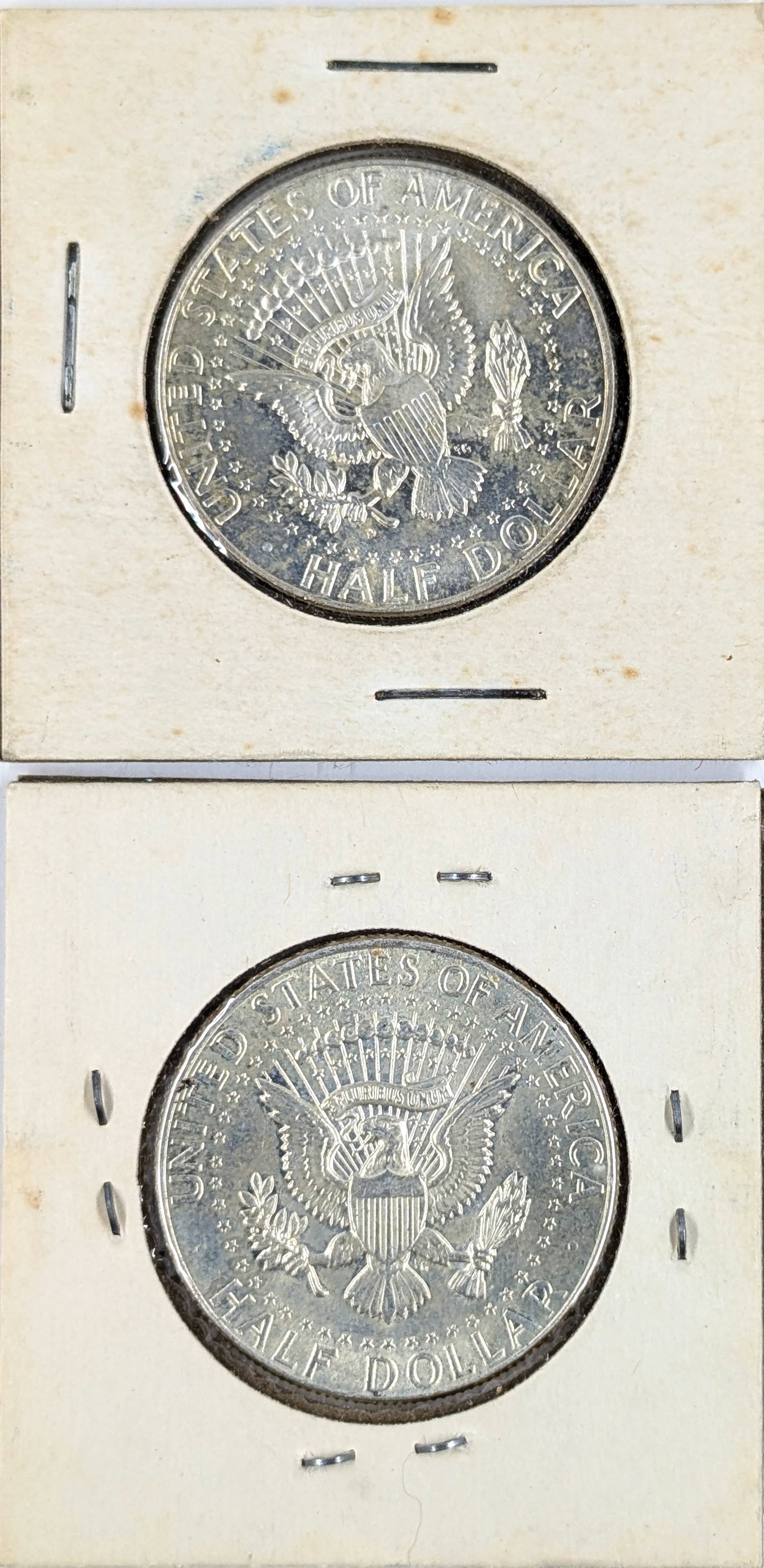 Lot of 2 Silver 1964 John F Kennedy Half Dollars - Uncirculated - 2