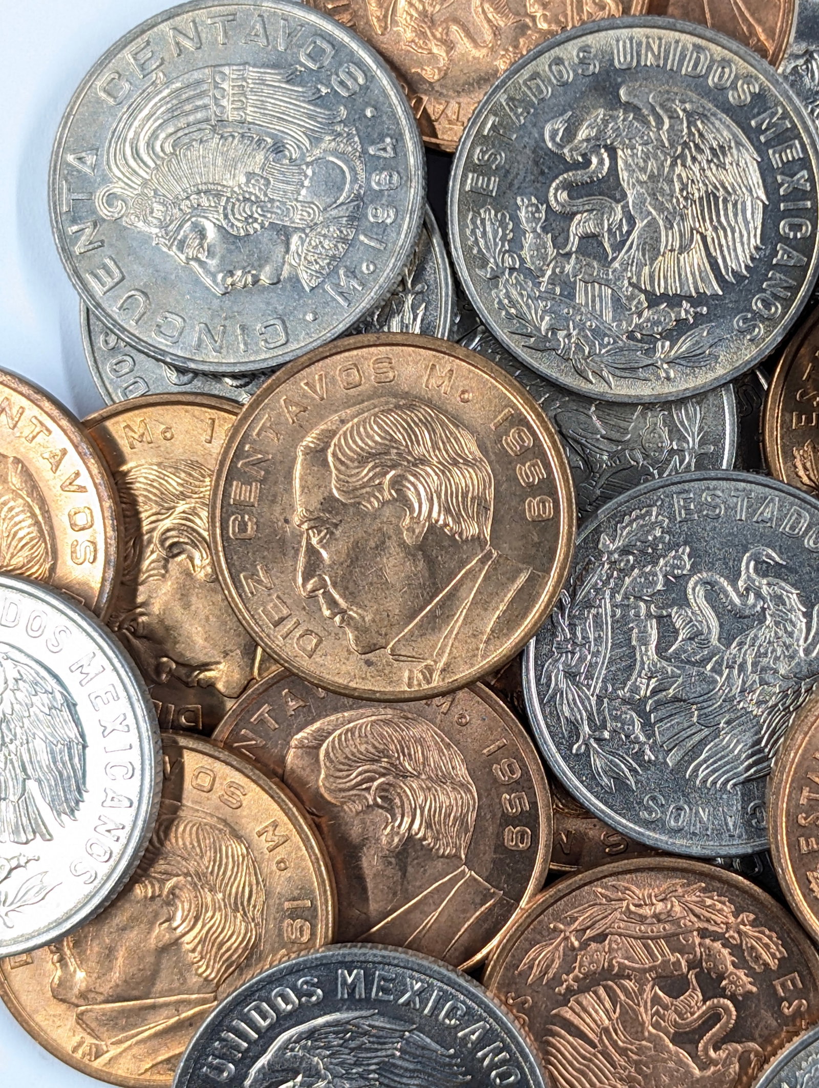 Large Lot of 35 Uncirculated Mexican Coins - 2