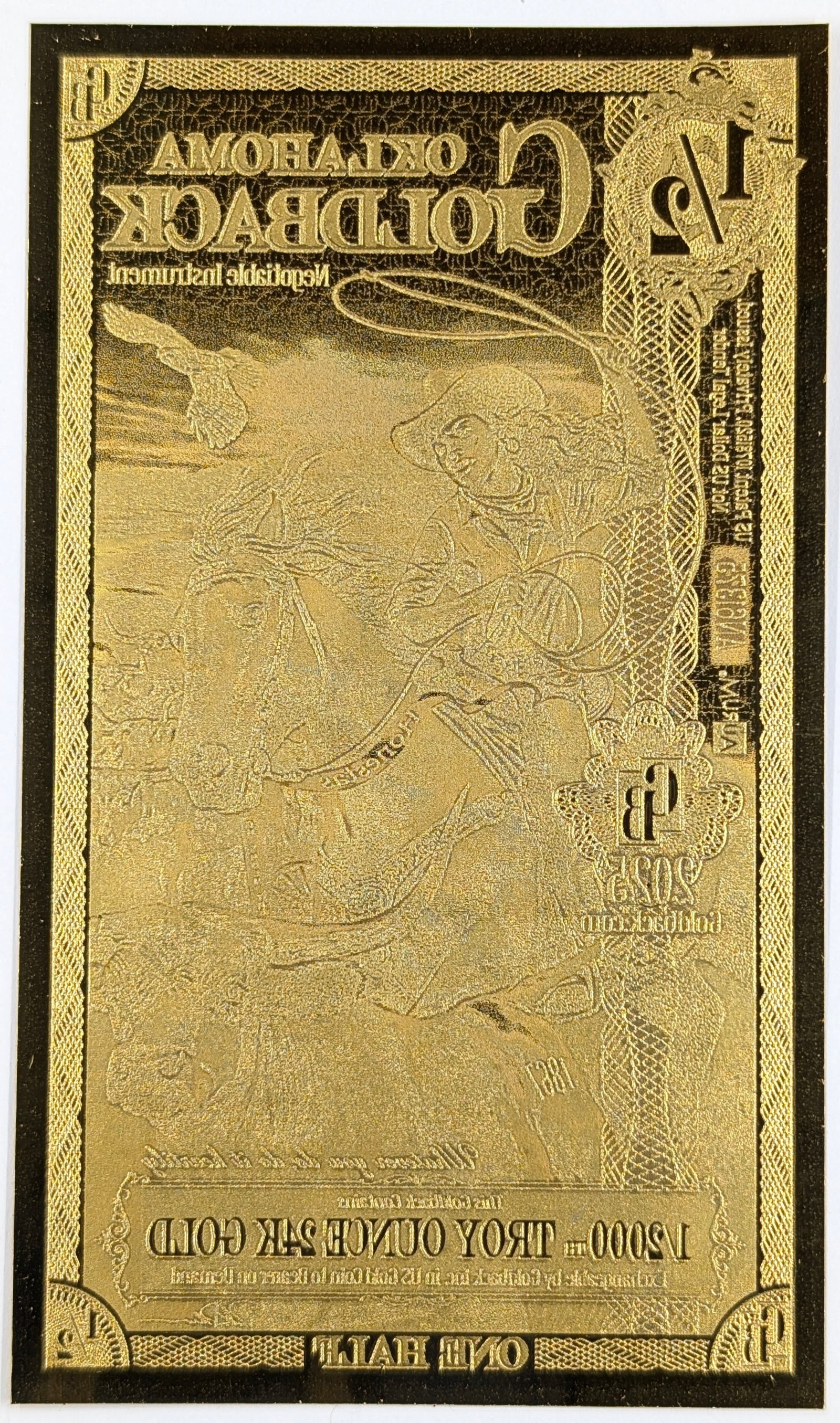 2025 1/2 Florida Goldback 1/2000th Troy Ounce 24K Gold - 2