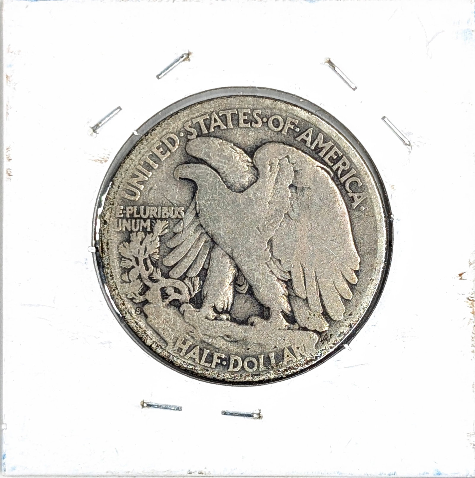 1919-S Silver Walking Liberty Half Dollar- Key Date/Toning on the Rim - 2