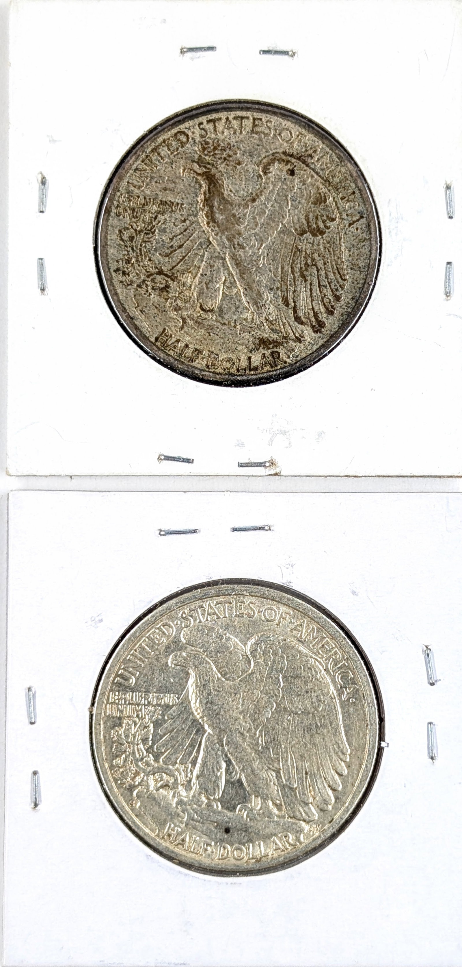 Lot of 2 Silver Walking Liberty Half Dollars- 1941 P/S - 2