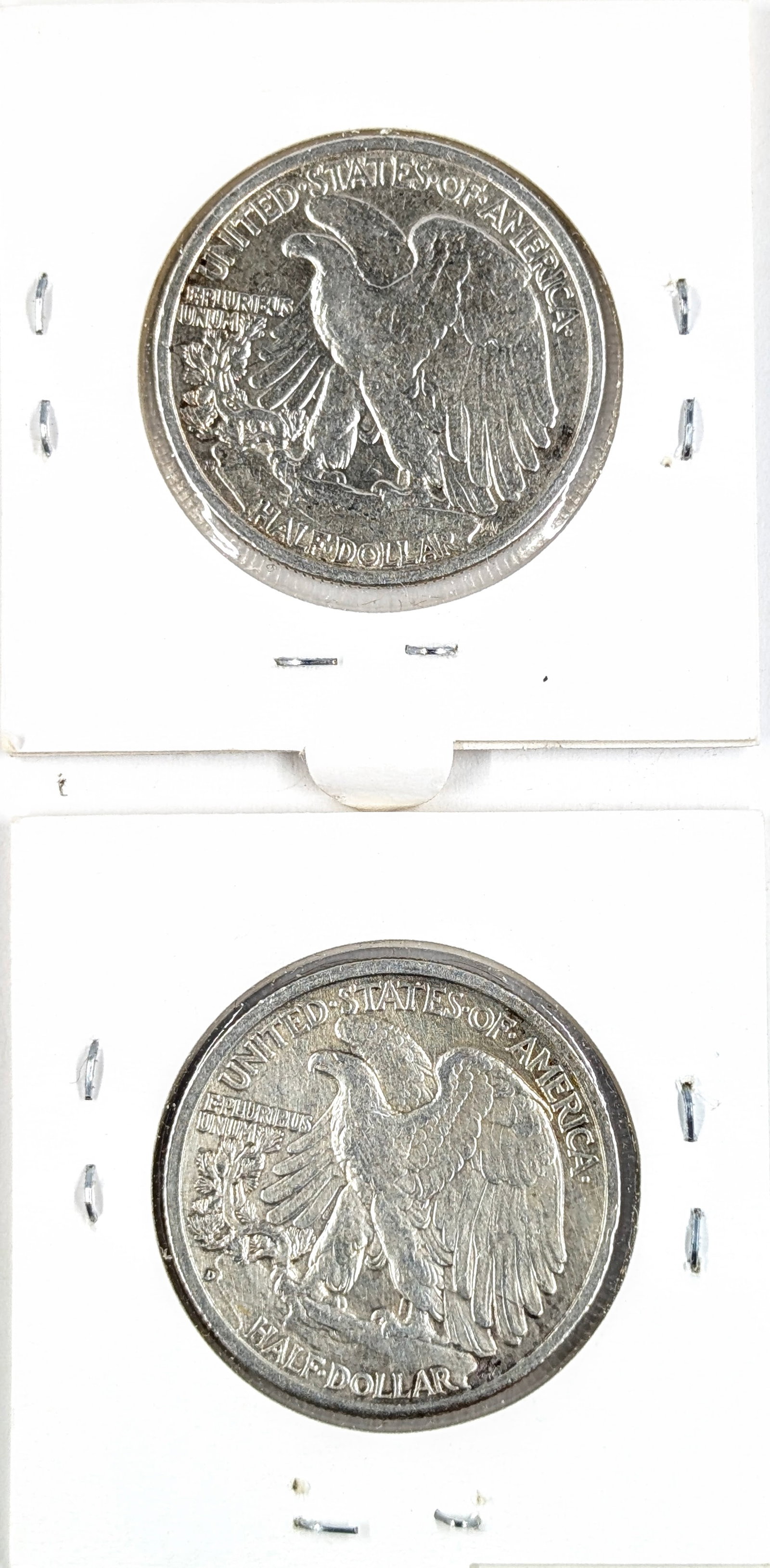 Lot of 2 Silver Walking Liberty Half Dollars- 1944 S/D - 2