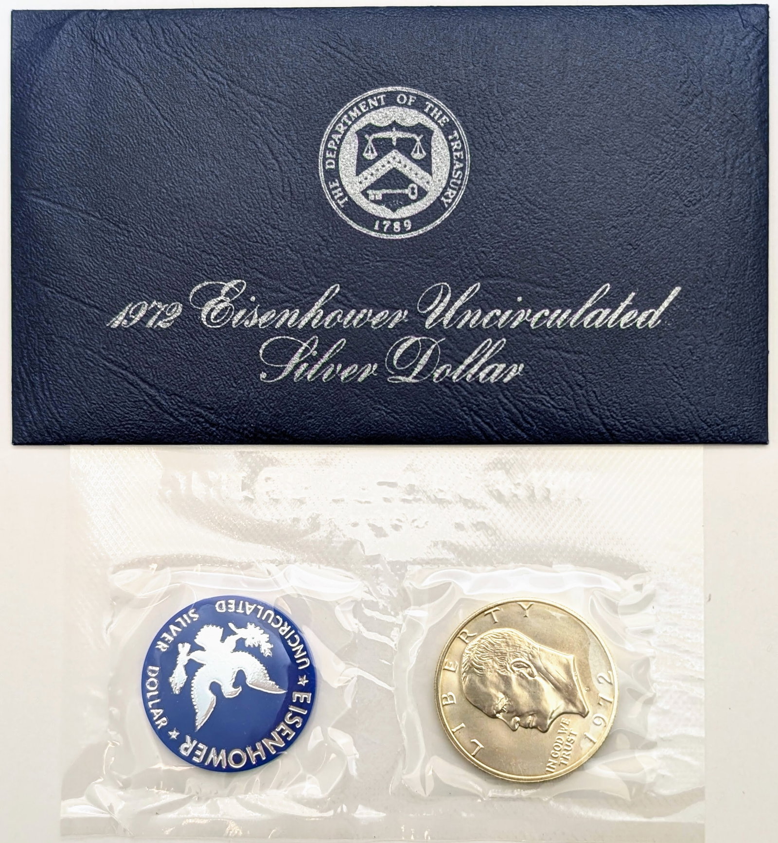 1972 Eisenhower " Ike" Uncirculated Silver Dollar: _ 