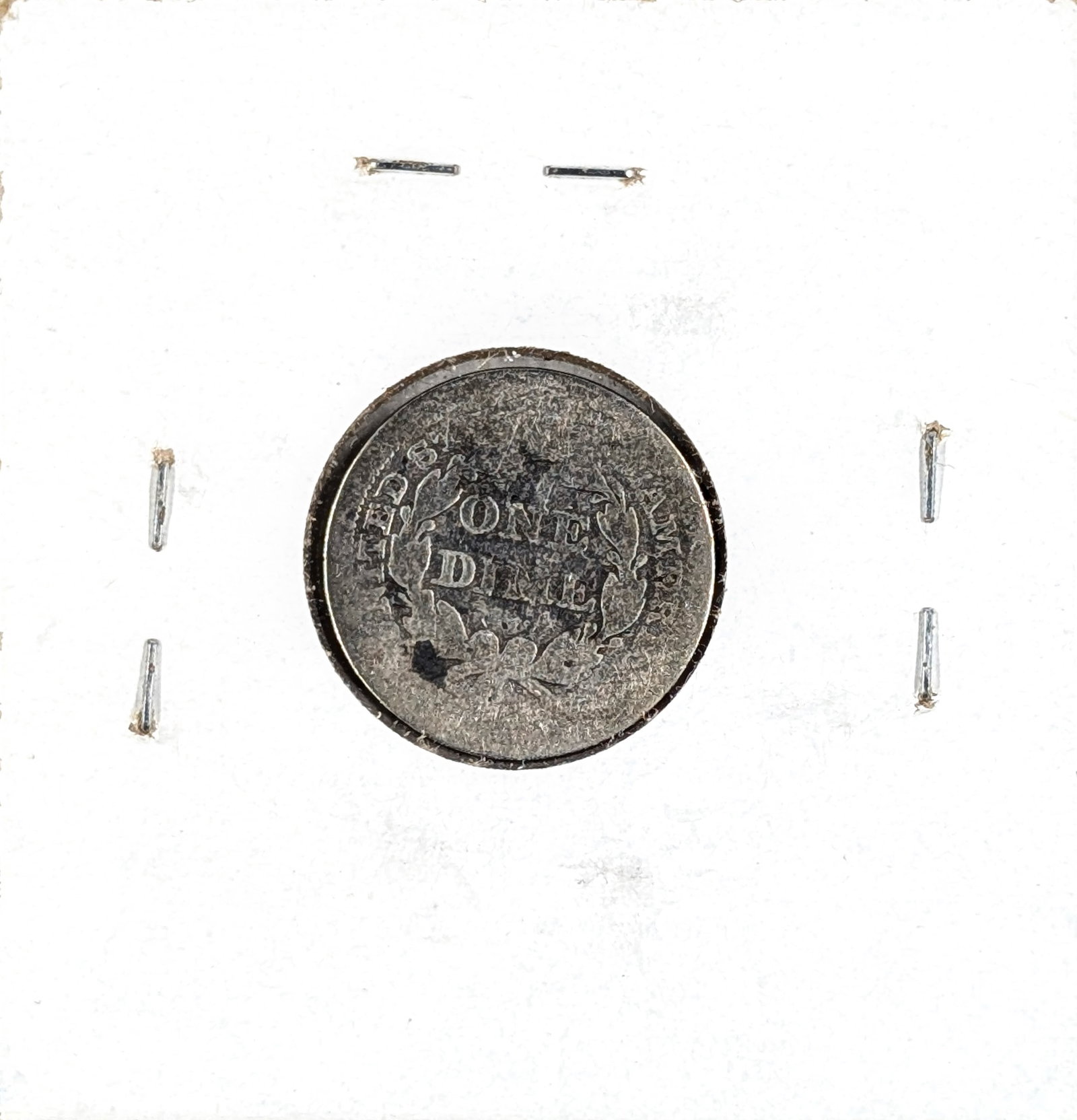 1858 Silver Seated Liberty Dime - 2