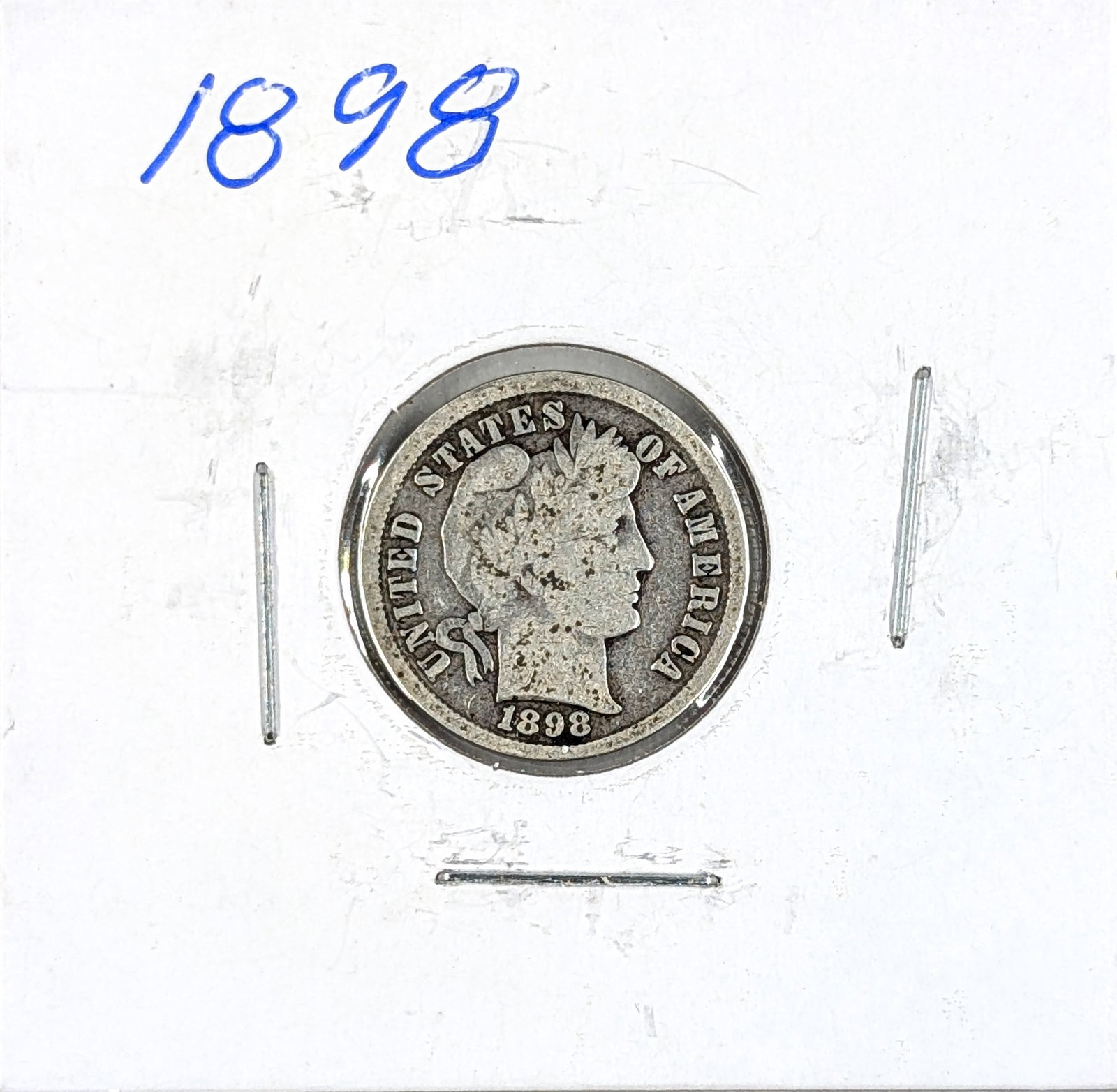 1898 Silver Barber Dime: _ 