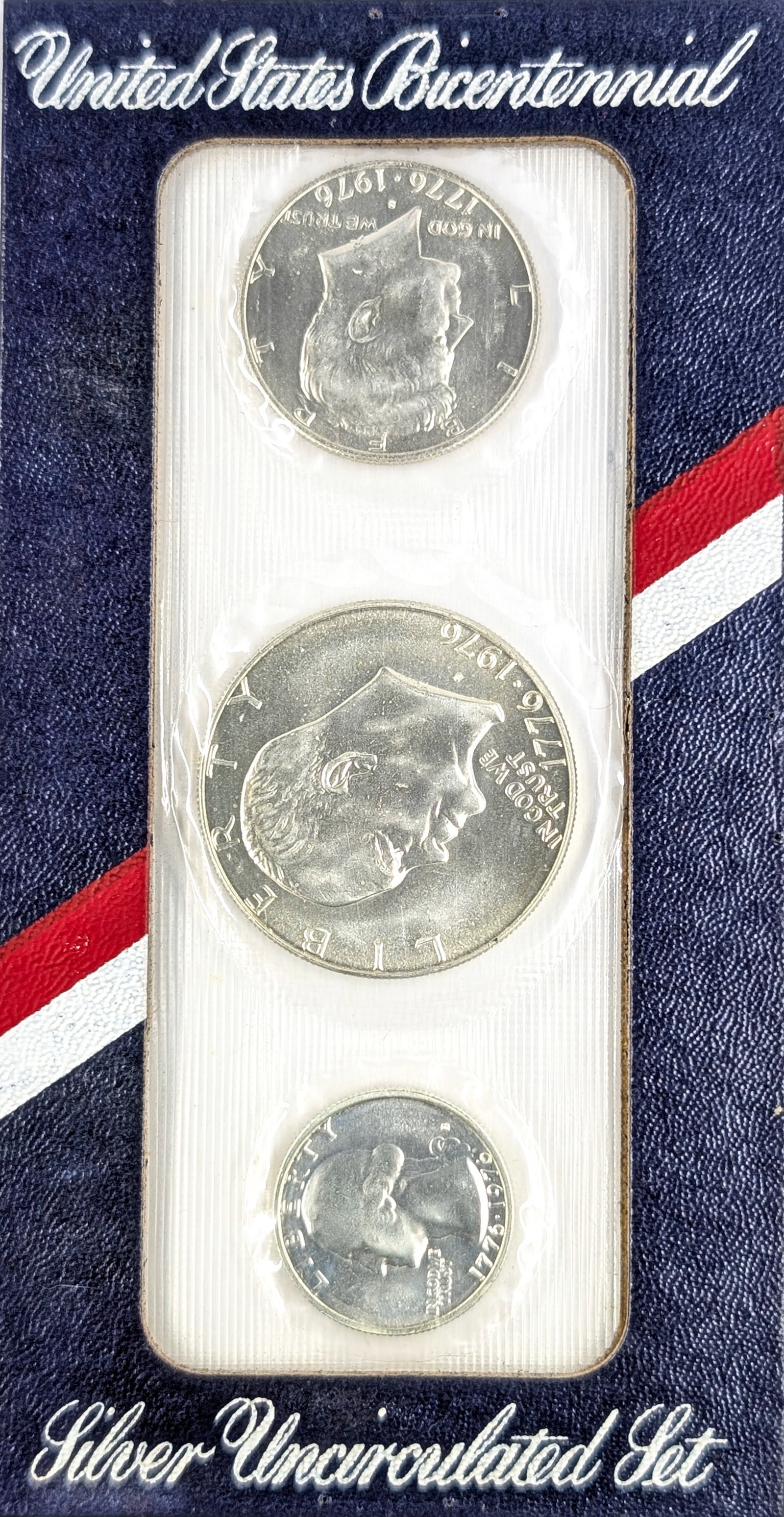 1976 US Mint Bicentennial Silver Uncirculated 3-Coin Set (1 of 2)