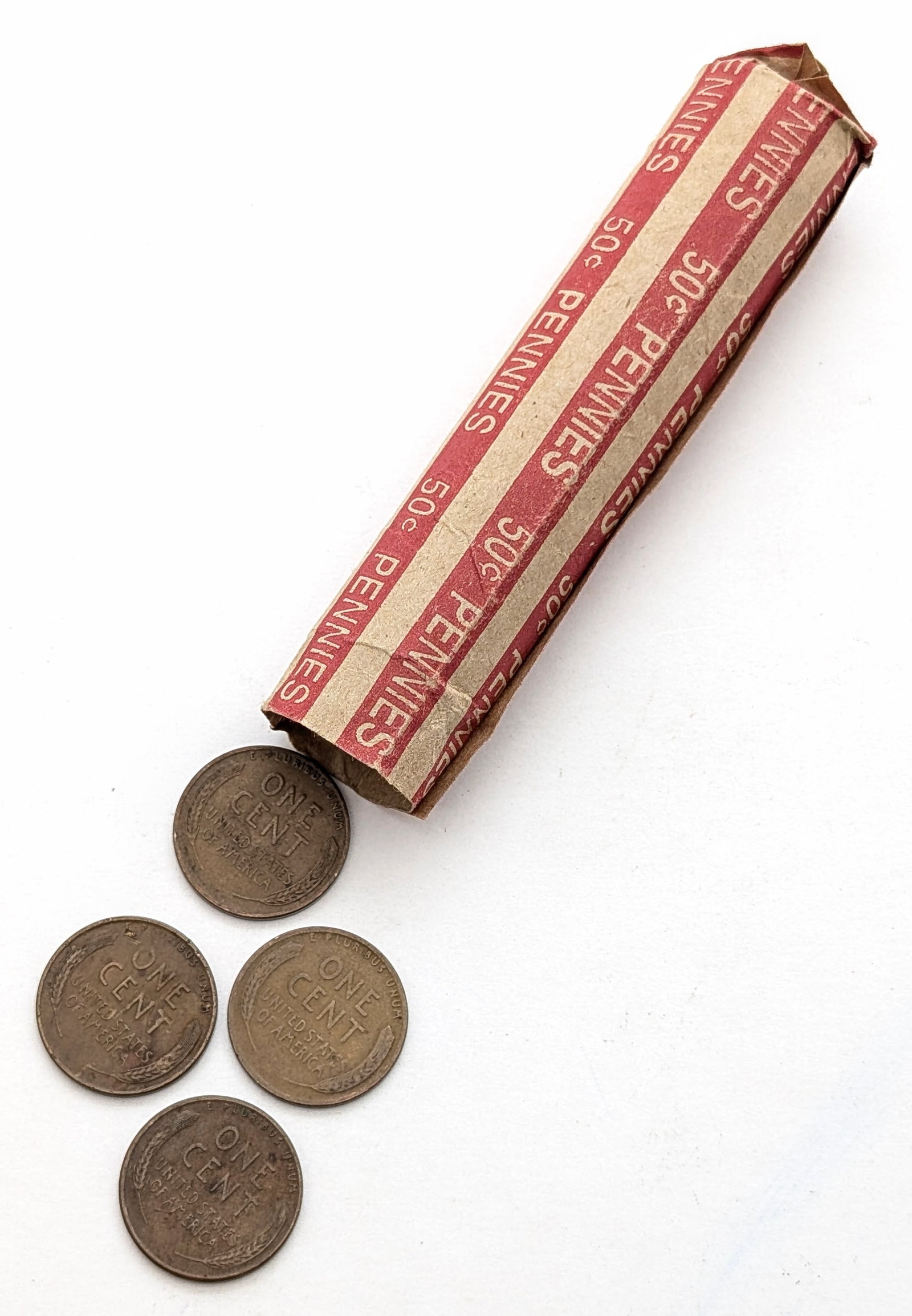 Roll of 50 Mixed Wheat Cents - 2