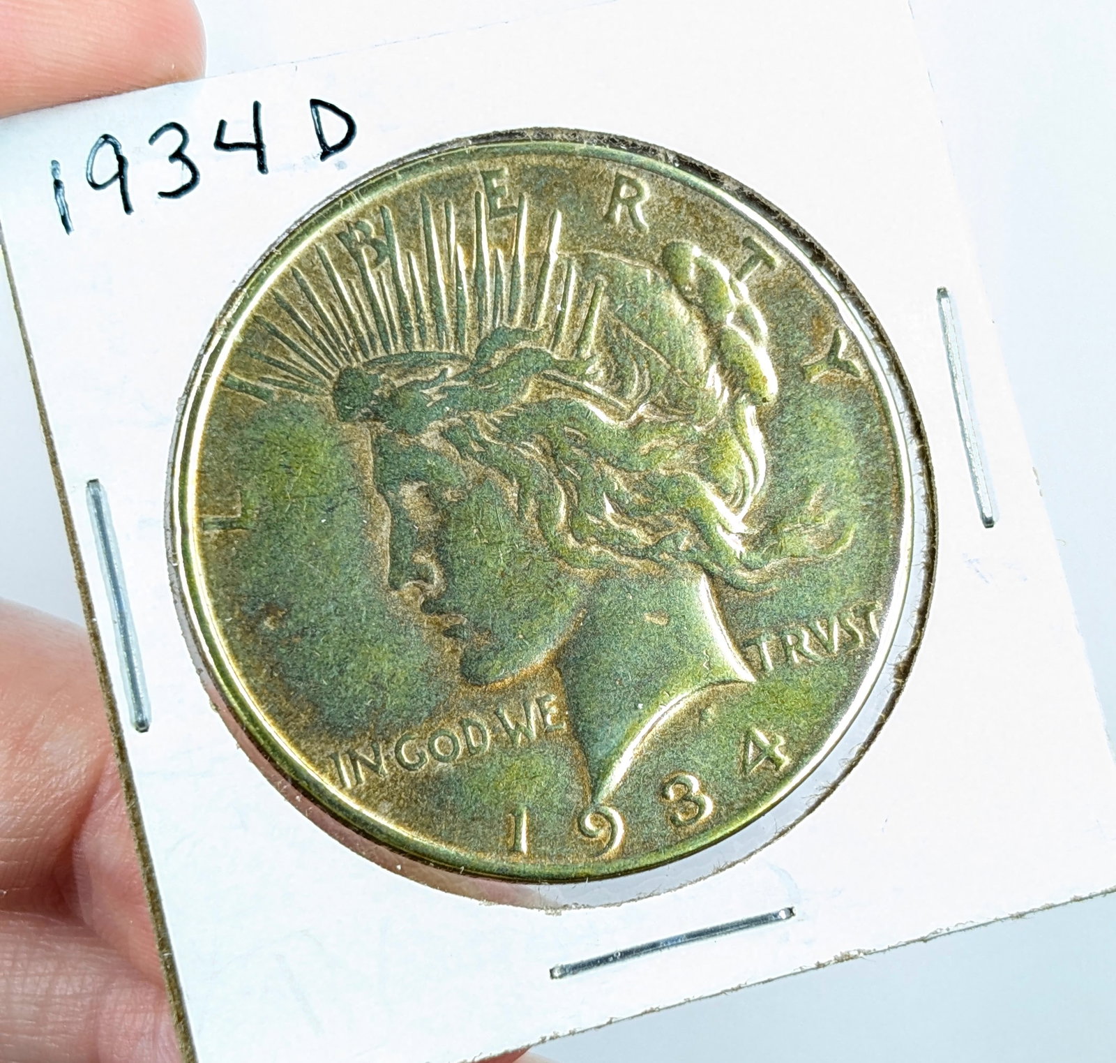 1934-D Silver Peace Dollar- Toned (1 of 3)