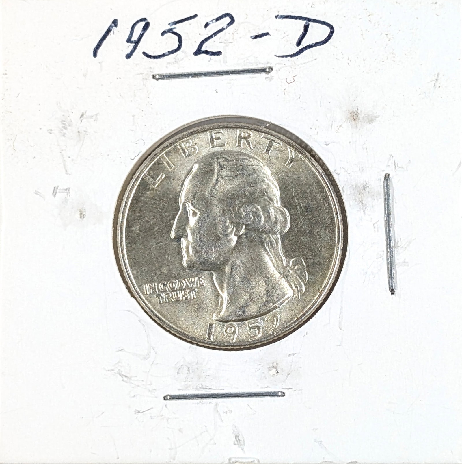 1952-D Silver Washington Quarter- Uncirculated (1 of 2)