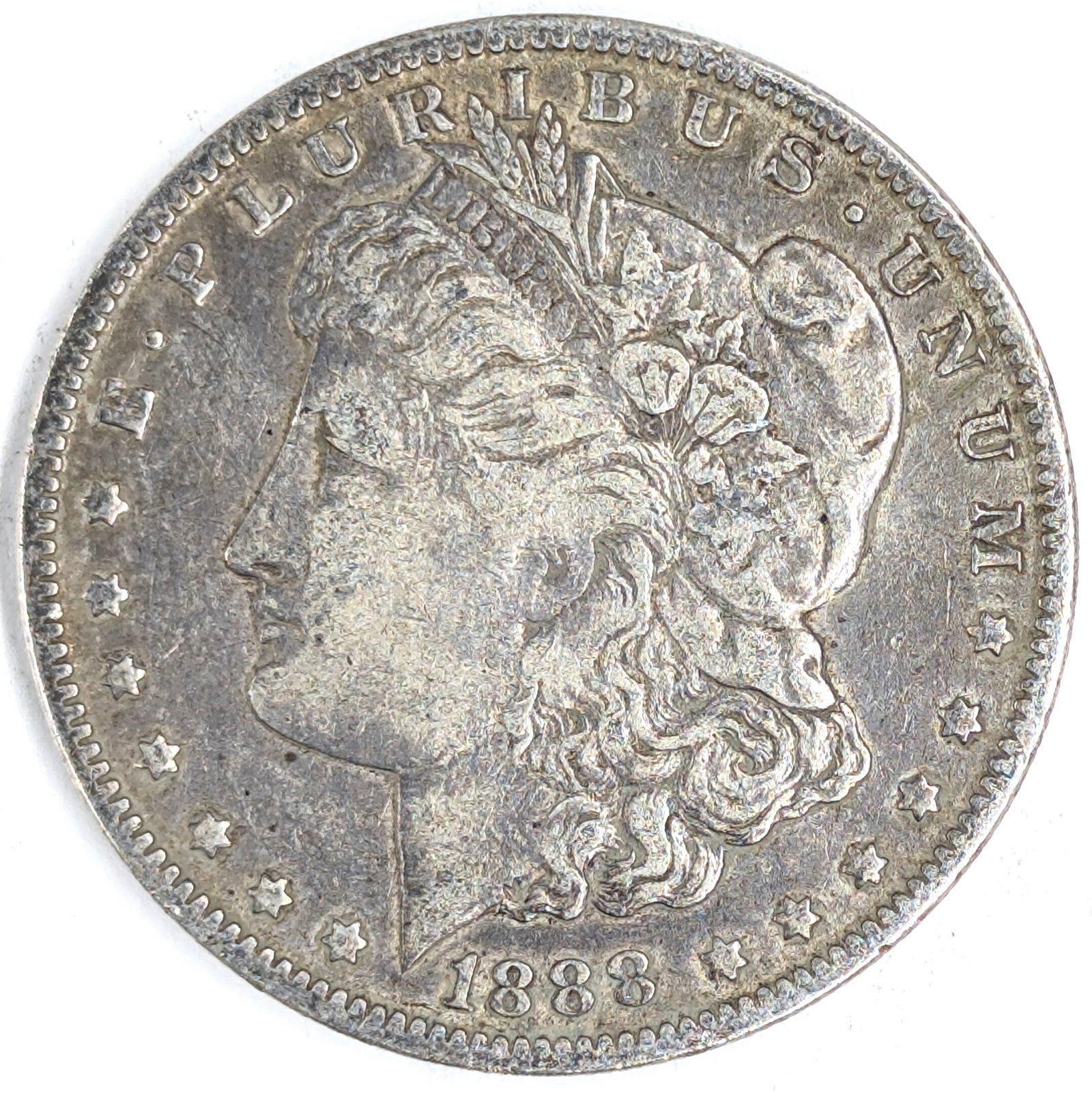 1888-O Morgan Silver Dollar: Silver