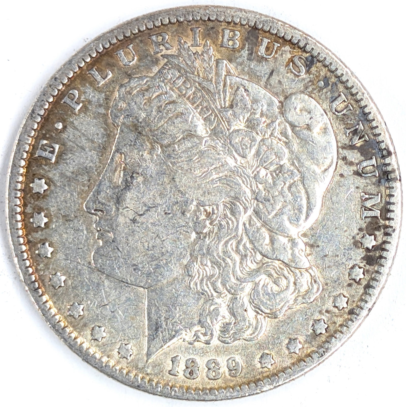 1889 Morgan Silver Dollar - Toned: Silver 