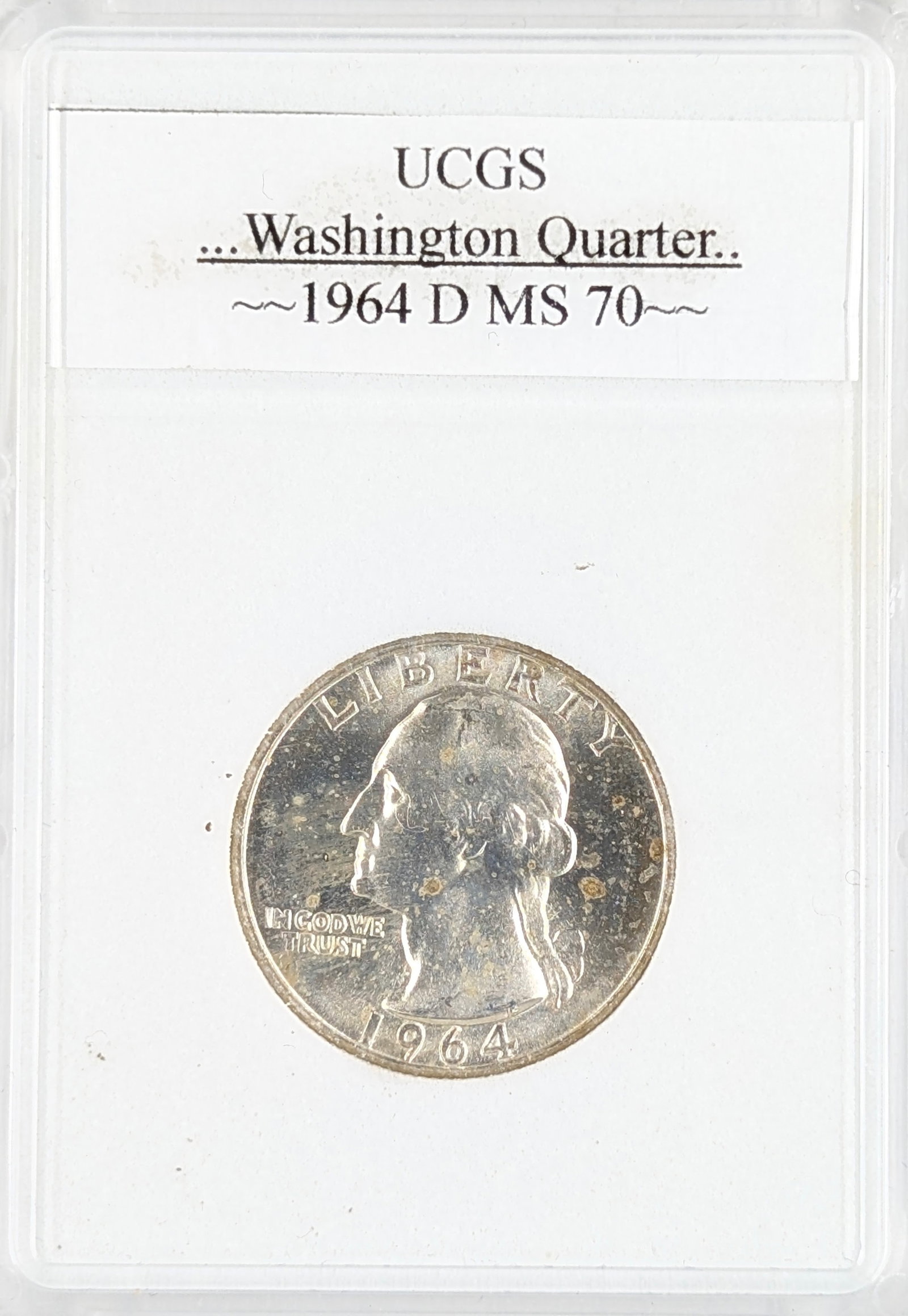 UCGS 1964-D MS70 Silver Washington Quarter: Silver 