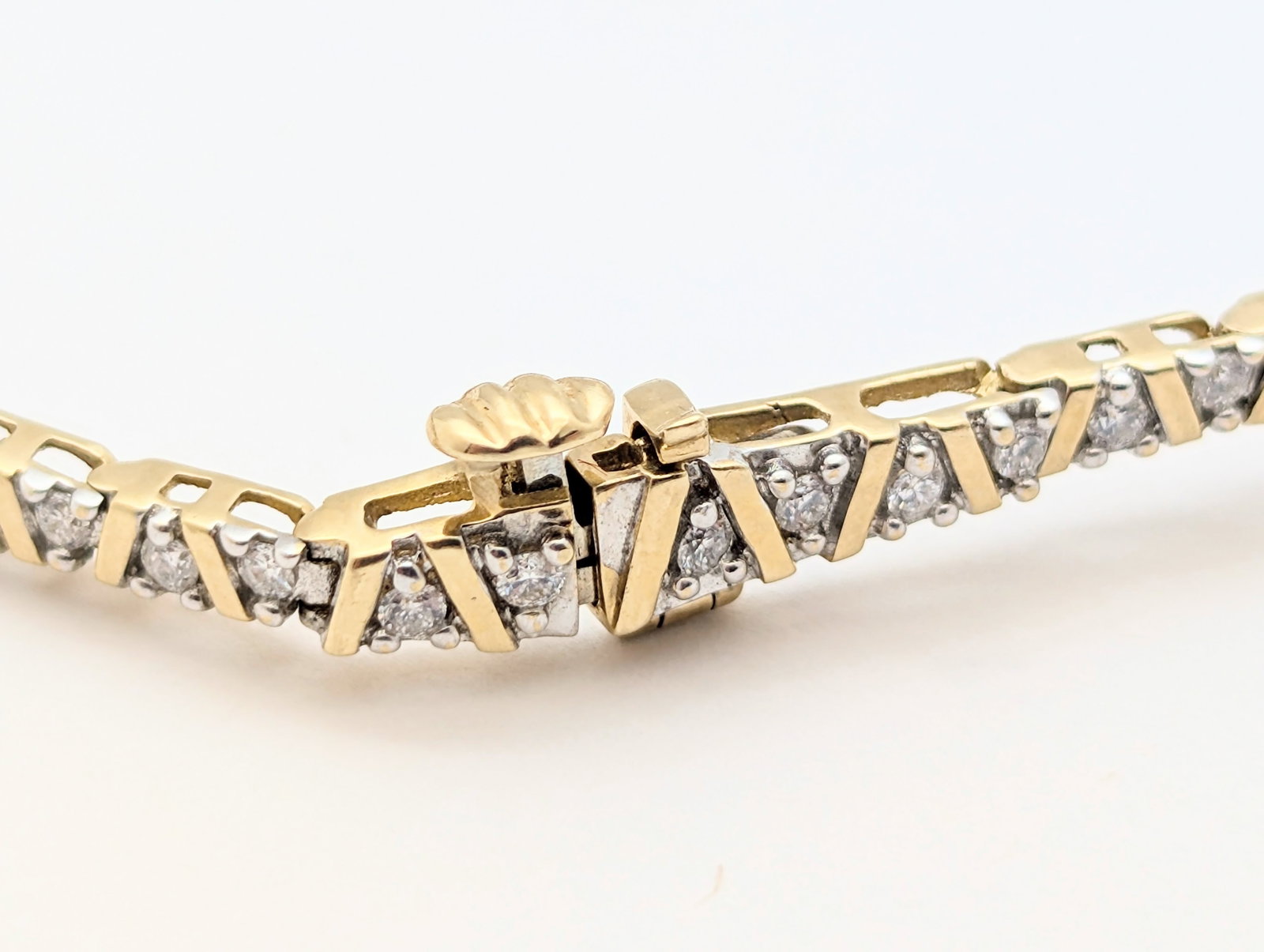 Helzberg Diamonds - 10K Gold Diamond Ladies Tennis Bracelet - 4