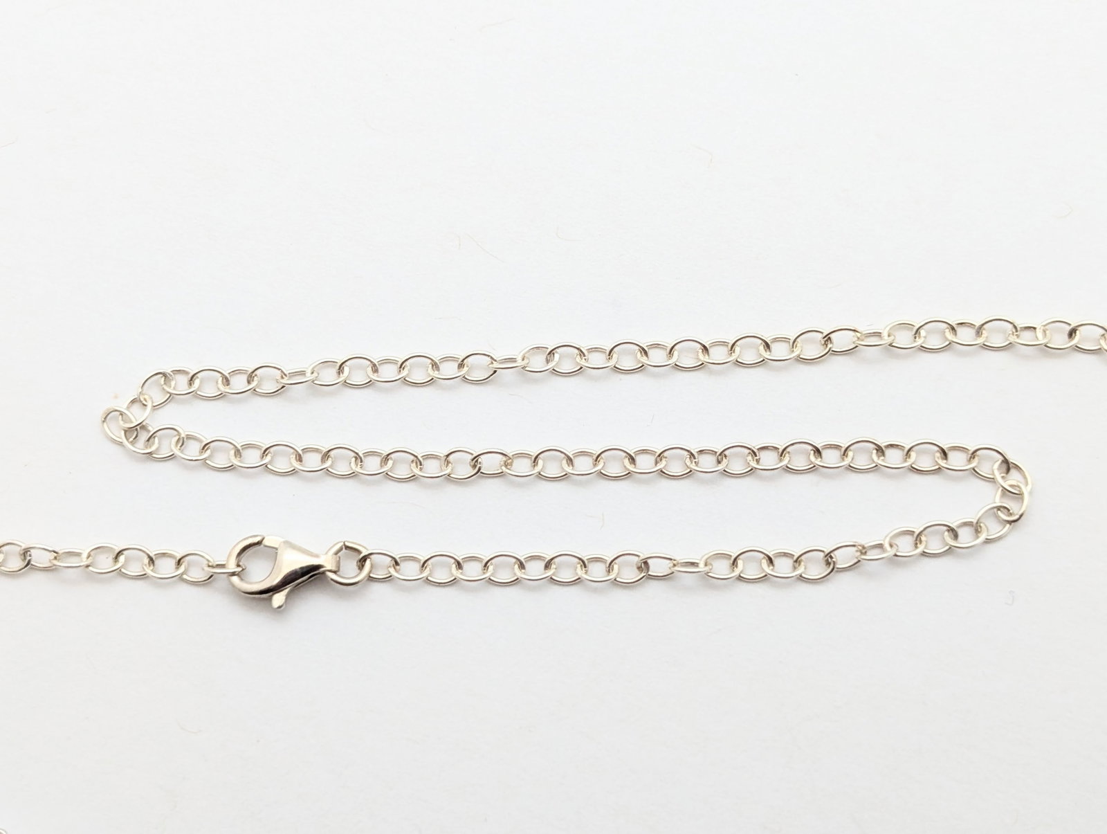 Sterling Silver Art deco 3-Stone Ladies Necklace - 4