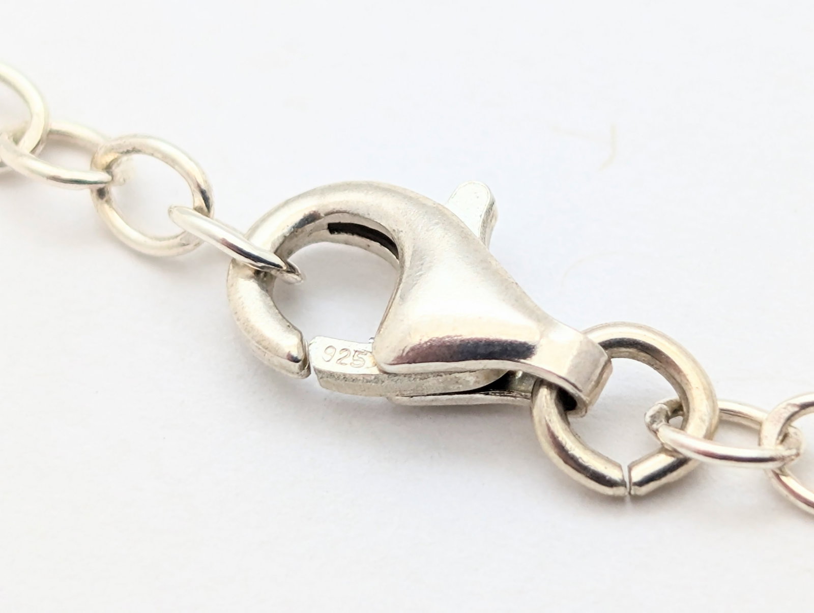 Sterling Silver Art deco 3-Stone Ladies Necklace - 5