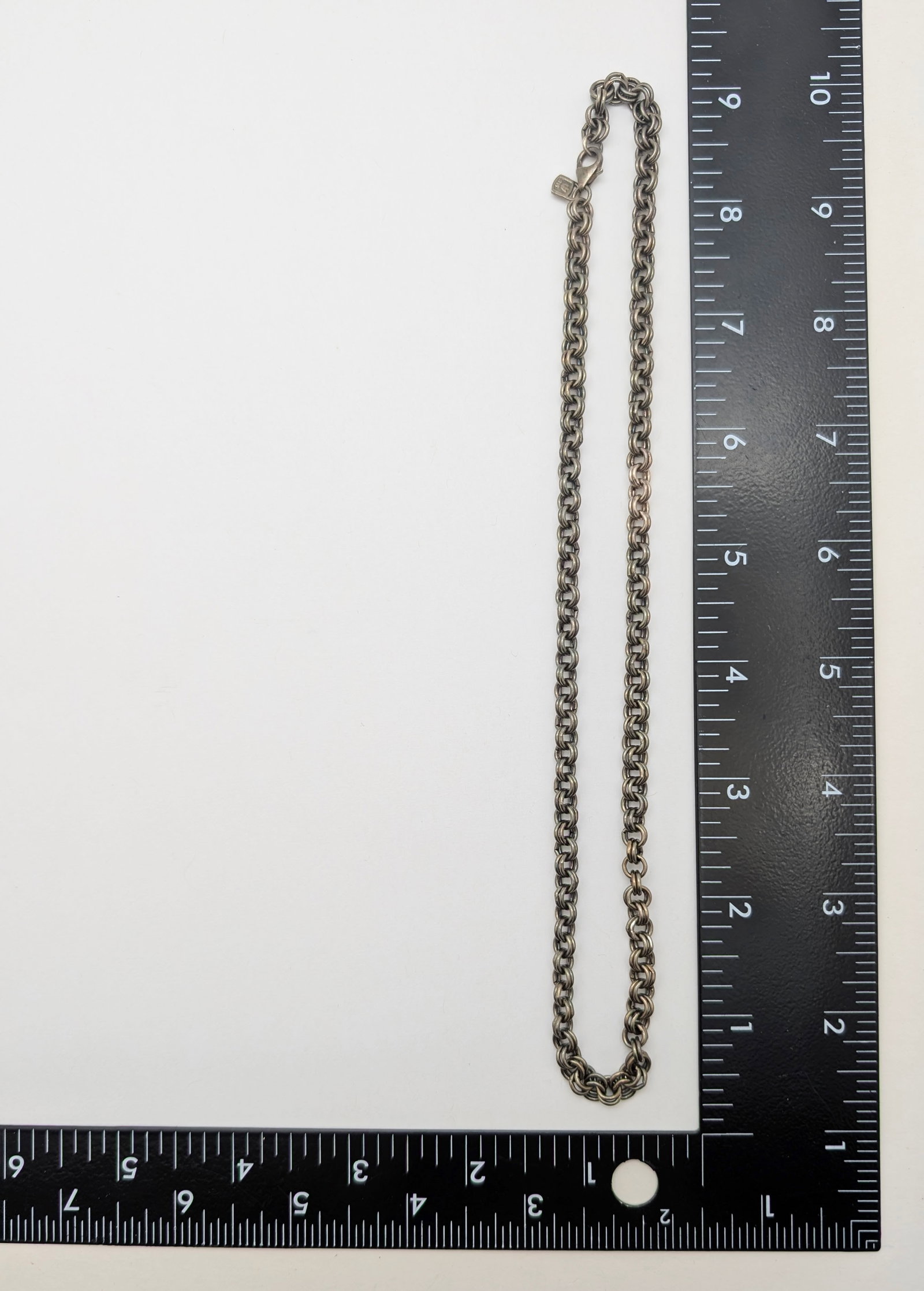 Sterling Silver Double Rolo Link Chain Necklace - 30.42g - 6