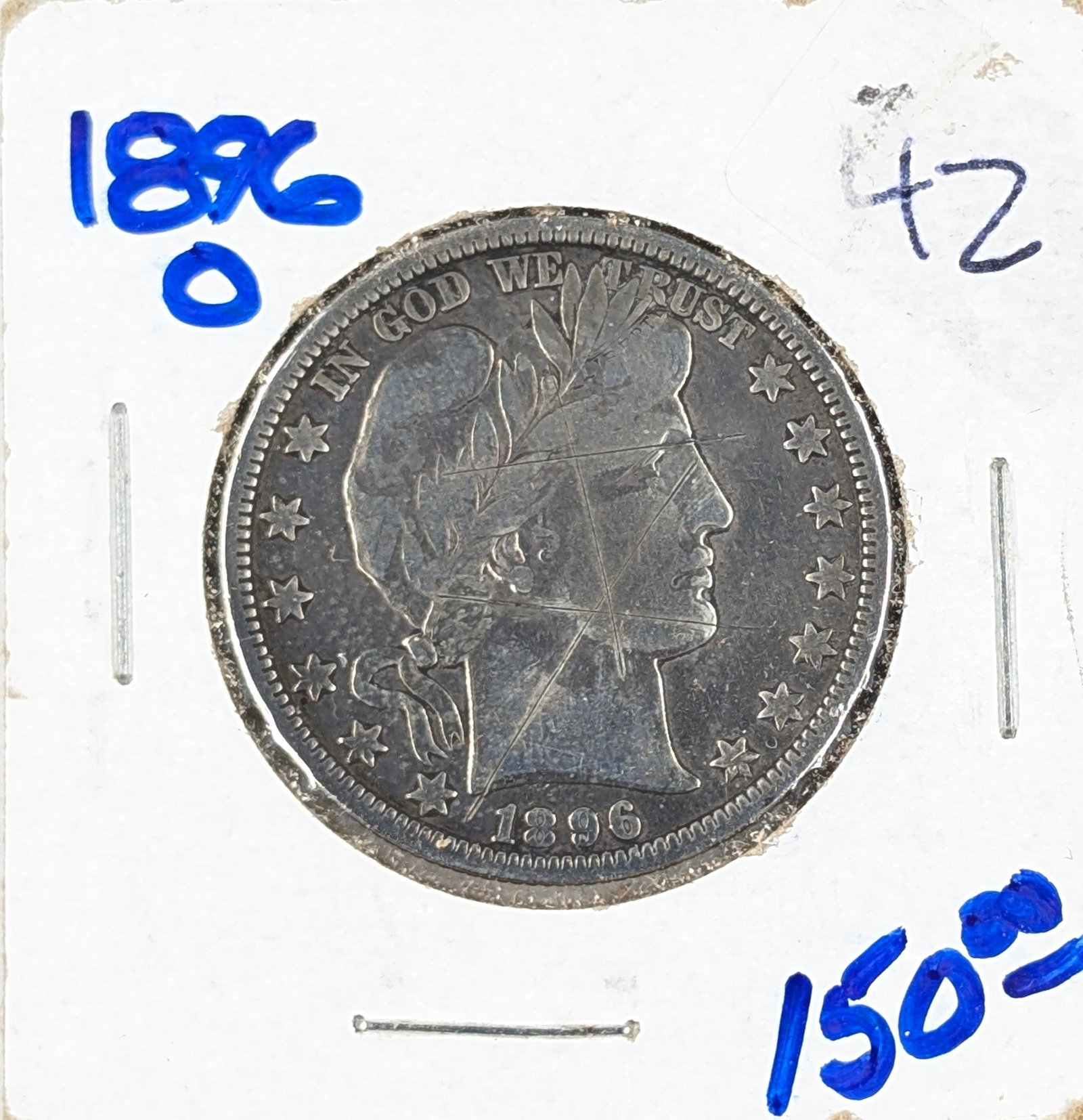 1896-O Silver Barber Half Dollar (1 of 2)
