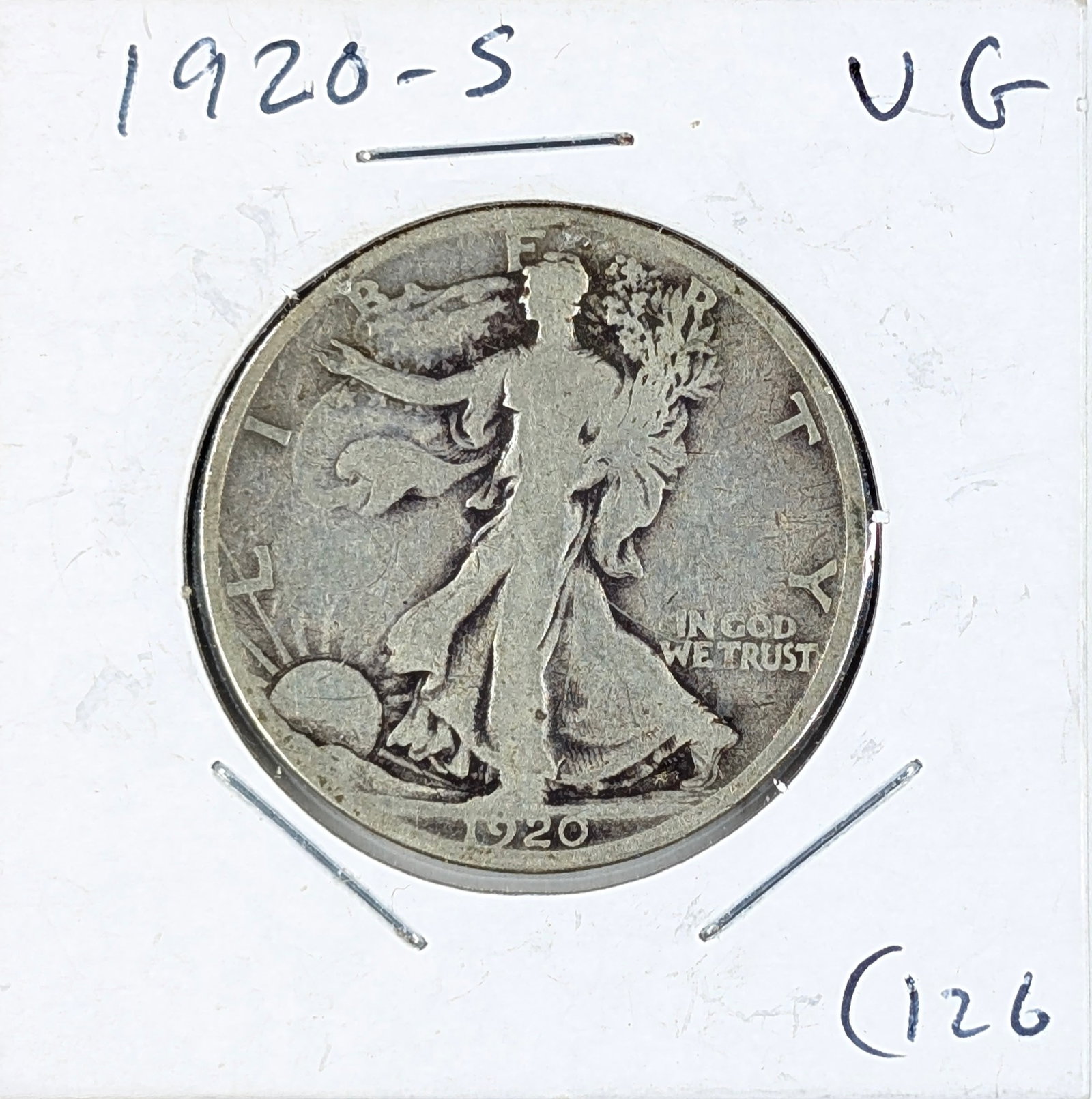 1920-S Silver Walking Liberty Half Dollar: Silver