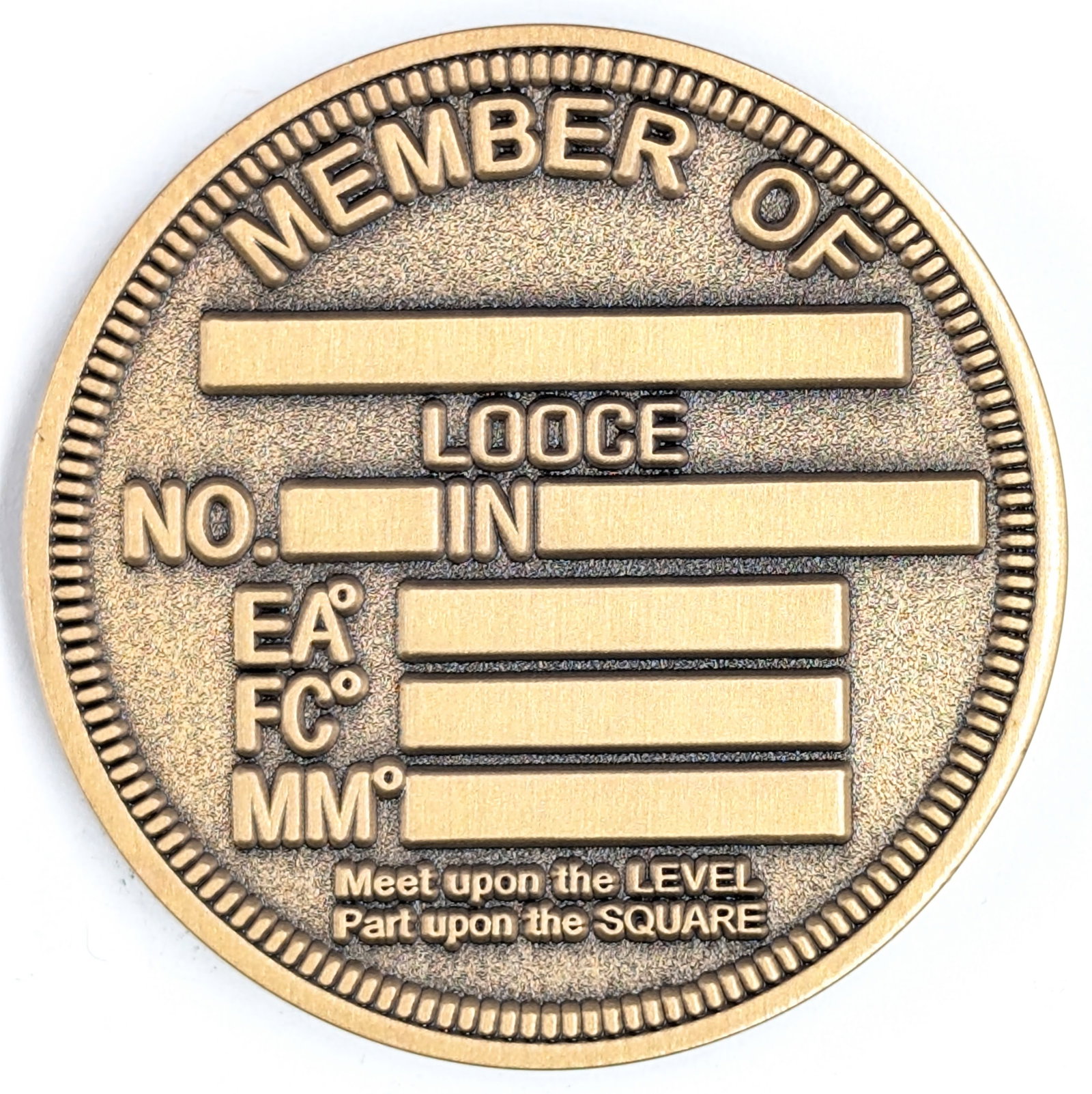 Vintage-style Free Masonic Token (1 of 2)