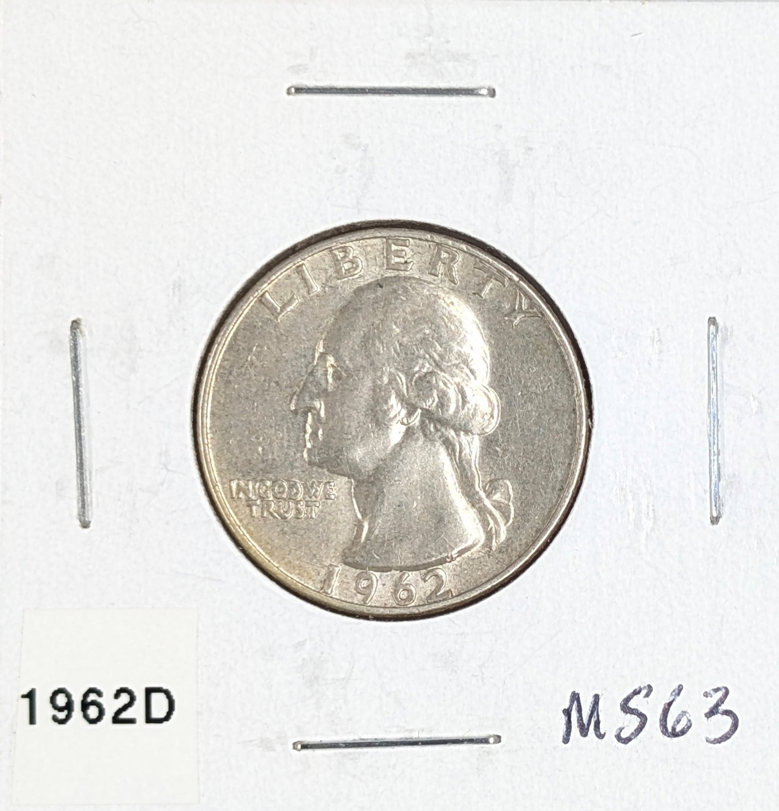 1962-D Silver Washington Quarter - Uncirculated: Silver 