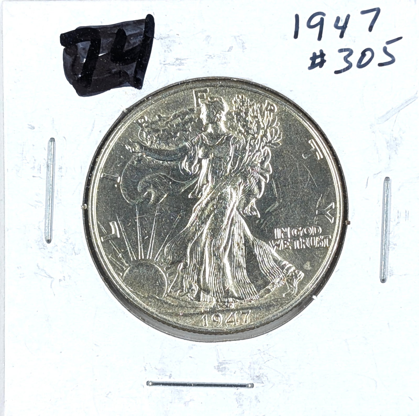 1947 Silver Walking Liberty Half Dollar - Uncirculated: Silver 