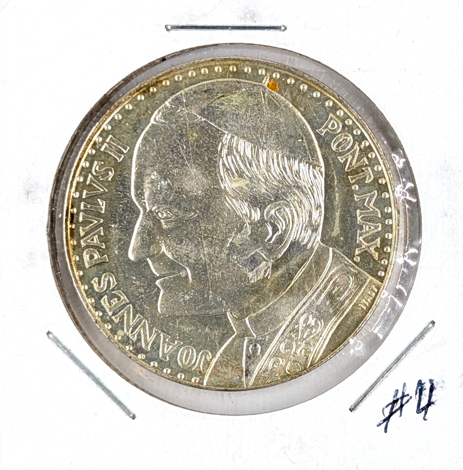 Silver plated Vatican City Joannes Paulus II Medal: 7% Silver 