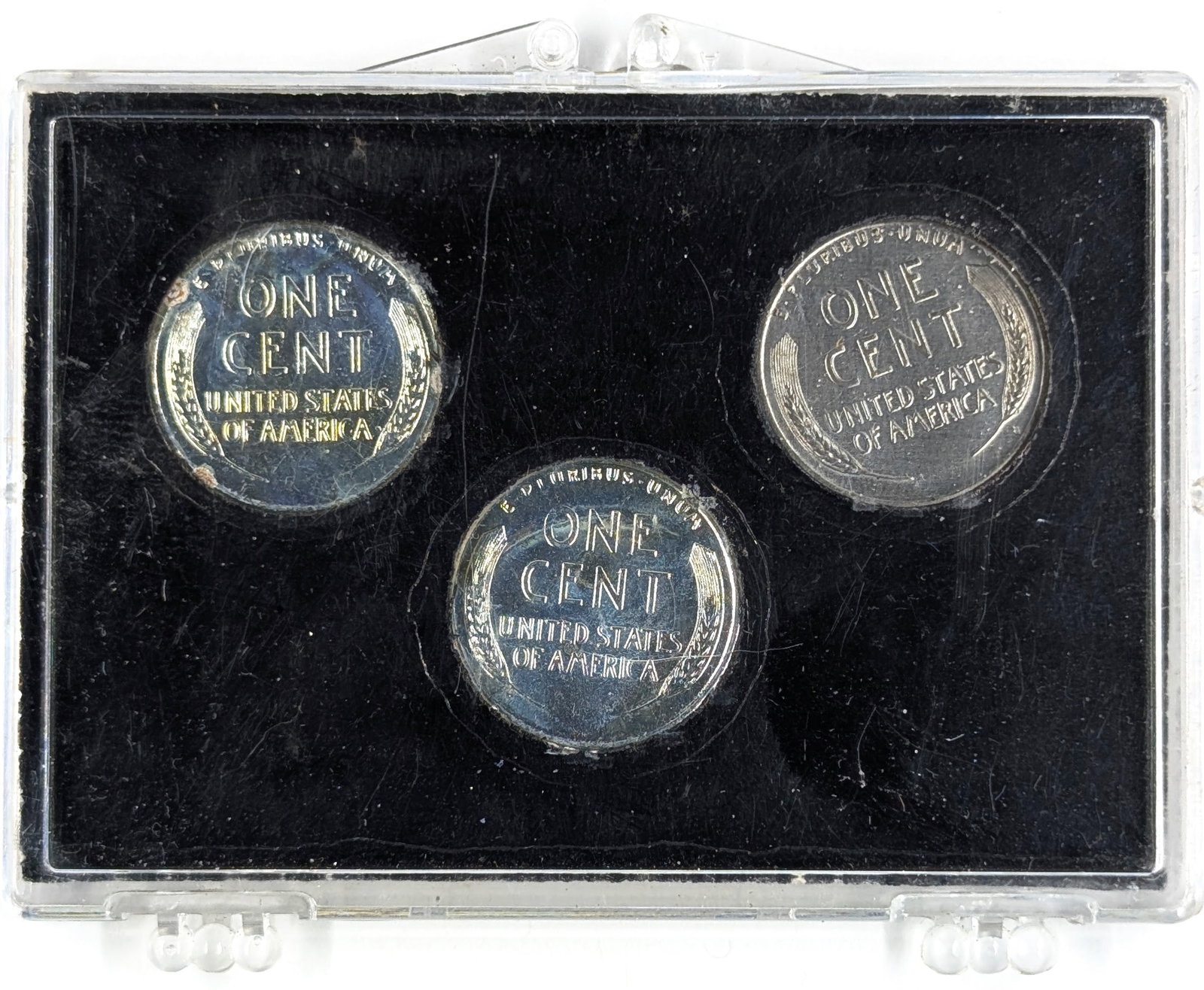 Wartime Emergency Issue 1943 P/D/S Steel Lincoln Cents - 2