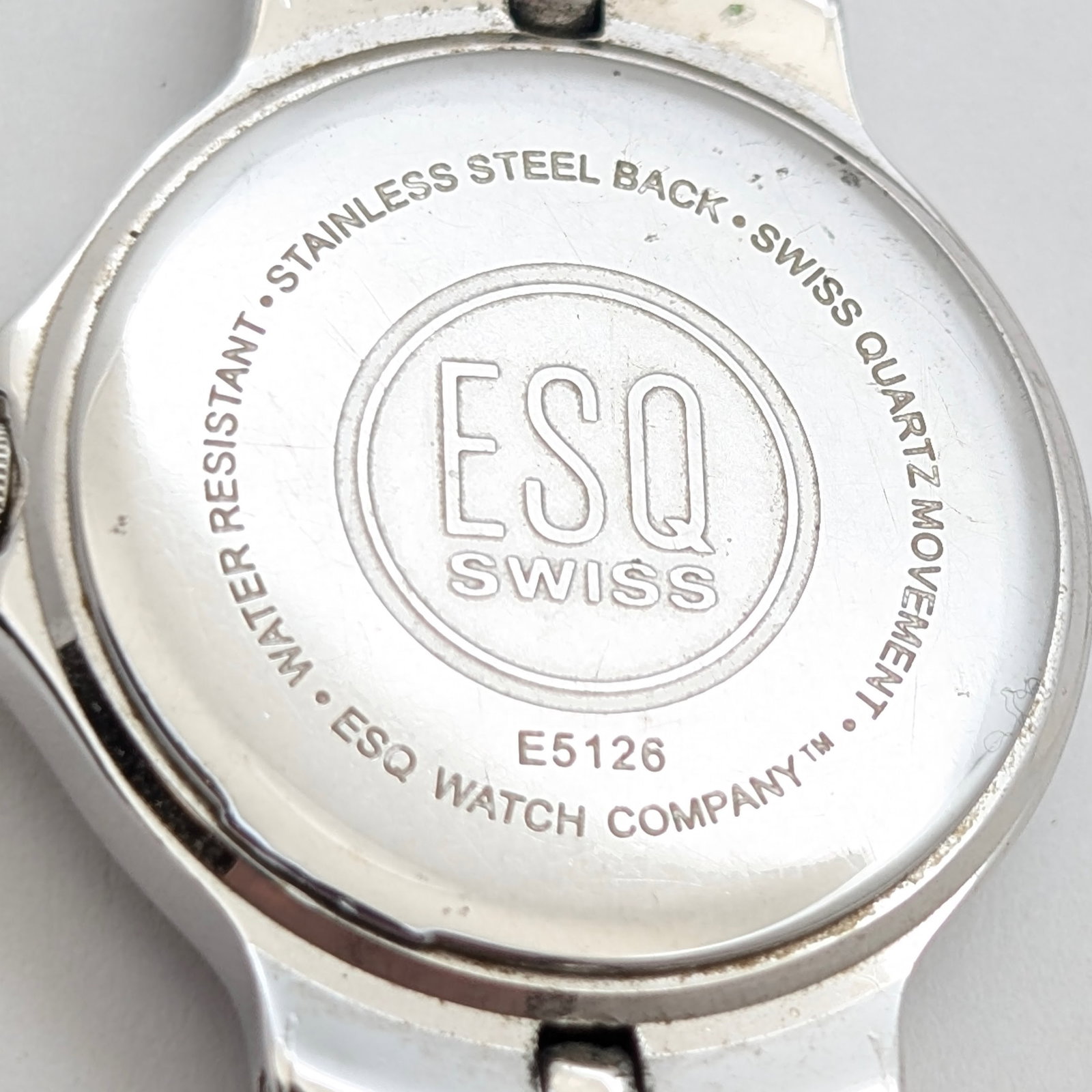 ESQ Swiss Quartz Movado Muse Steel Ladies Watch w/ Blue Mother of Pearl Dial - 4