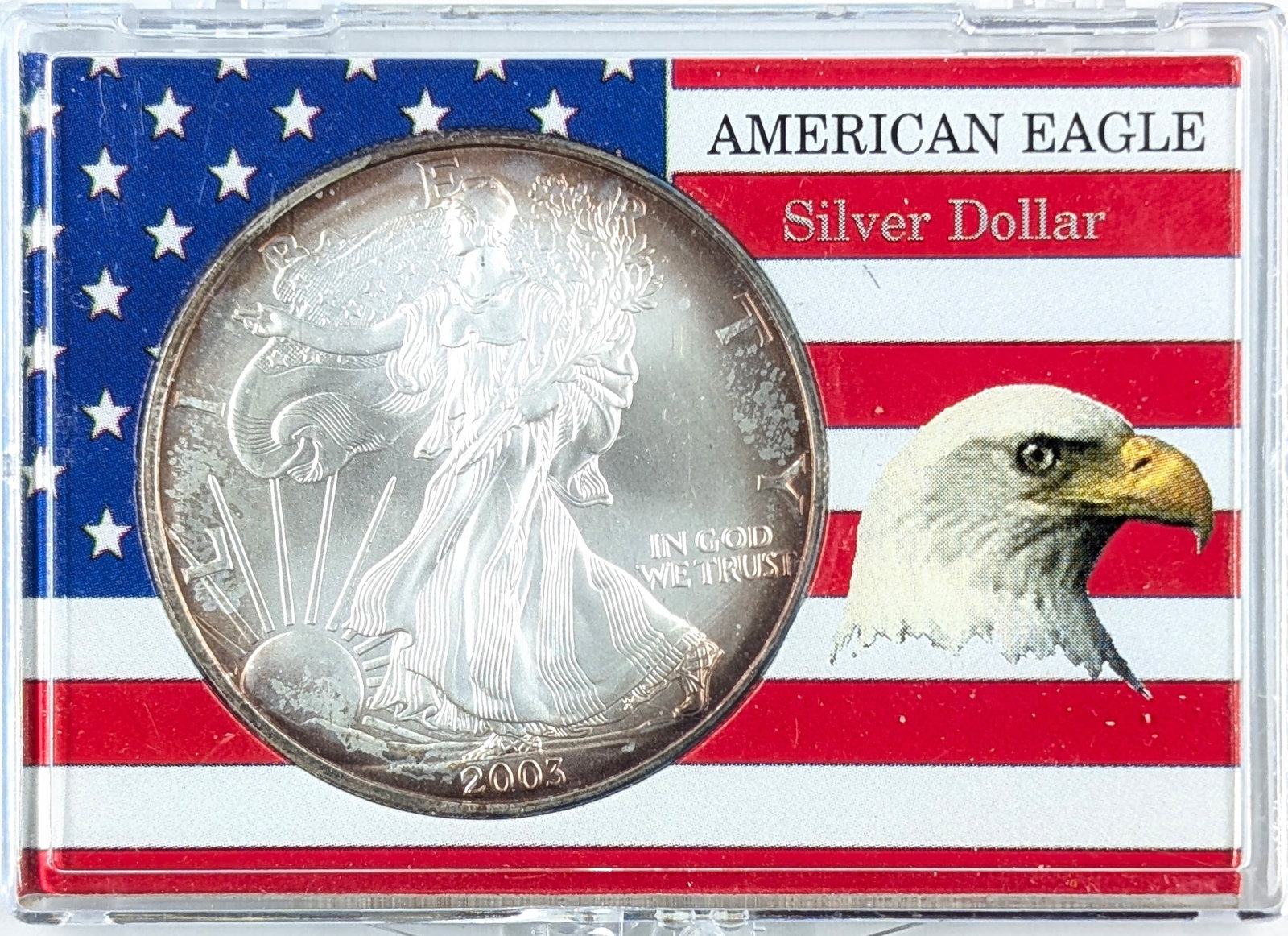 2003 American Silver Eagle Dollar-Toned (1 of 3)