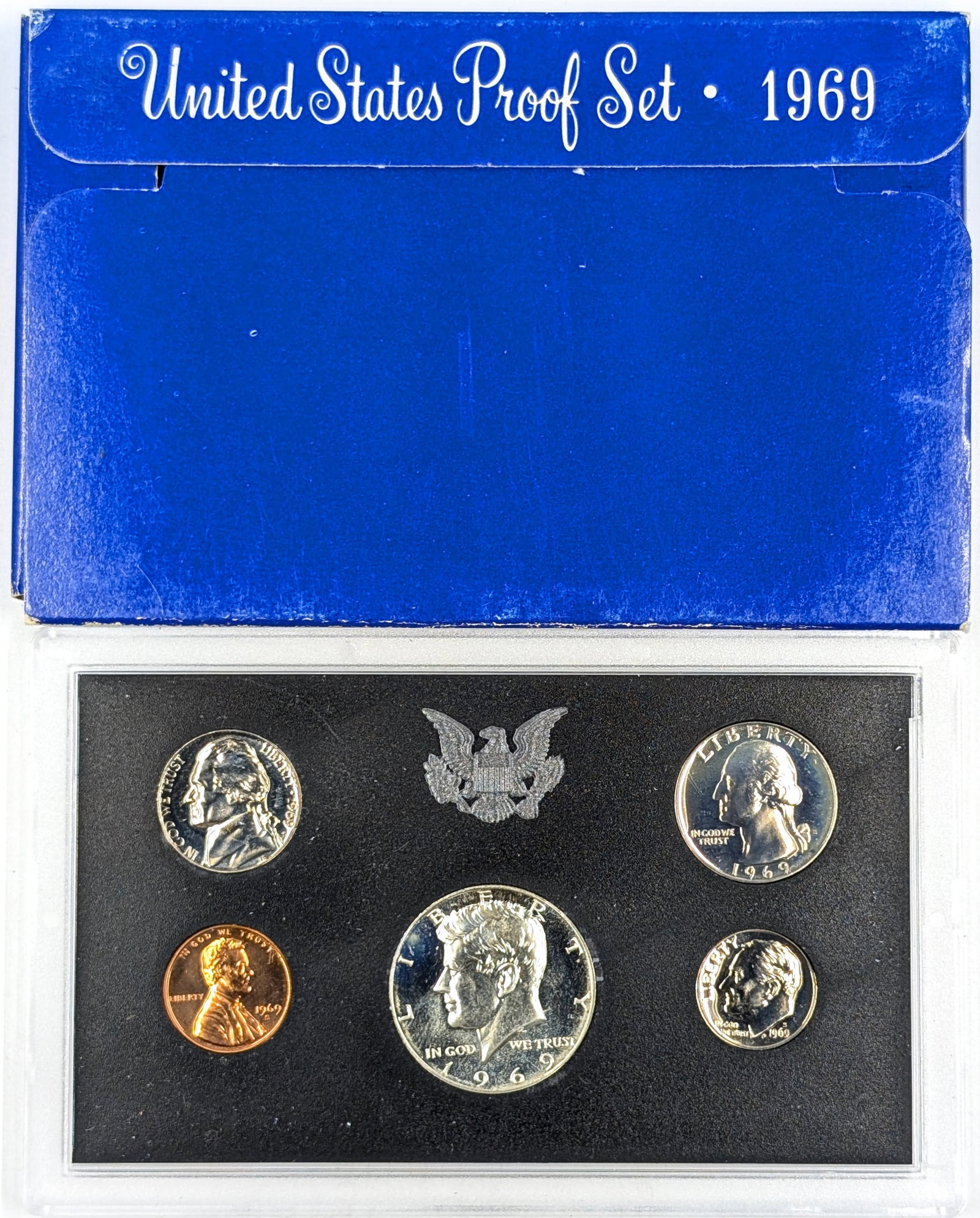 1969 US Mint Proof Set w/ Silver JFK Half (1 of 2)