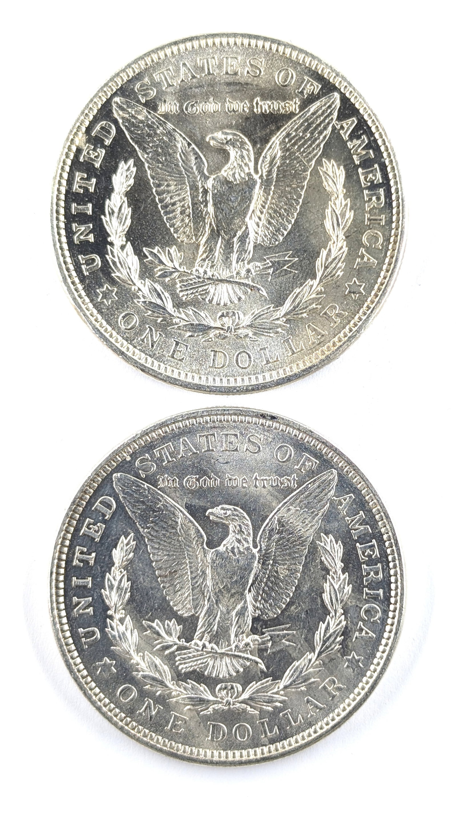 Lot of 2- 1921 Morgan Silver Dollars- BU! - 2