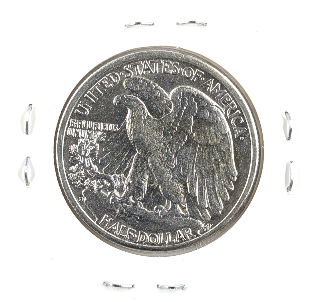 1943-D Silver Walking Liberty Half Dollar- AU - 2