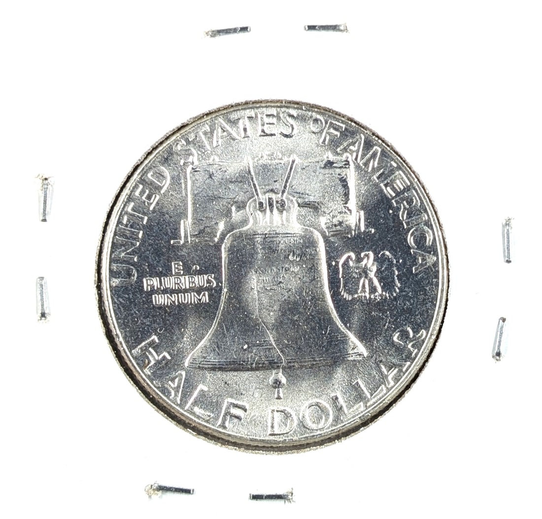 1957 Silver Franklin Half Dollar- BU - 2