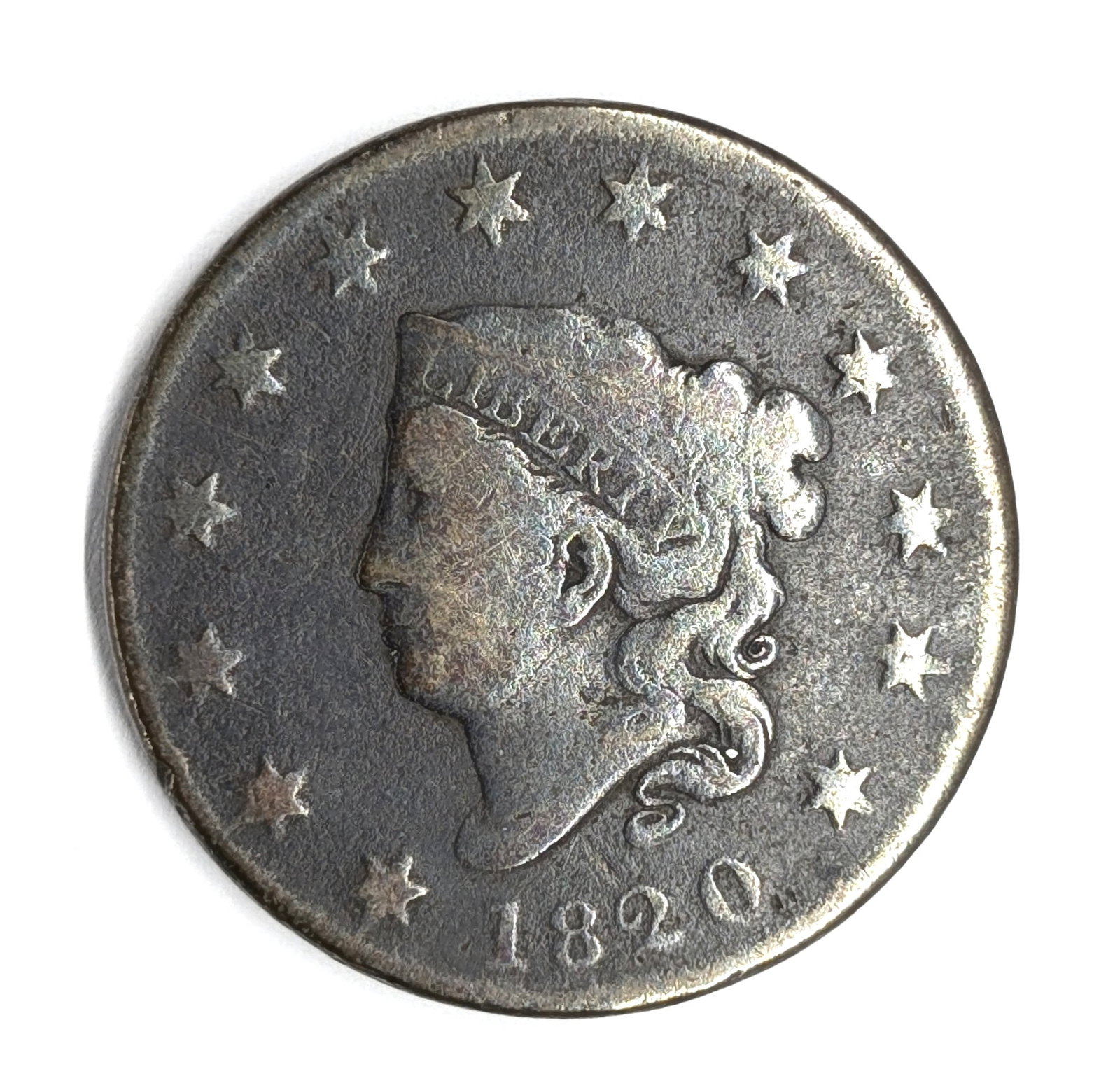 1820 Large Cent- Toned - 2