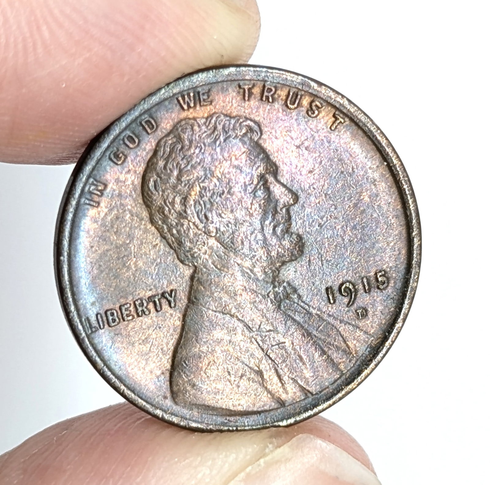 1915-D Wheat Cent- Toned: _