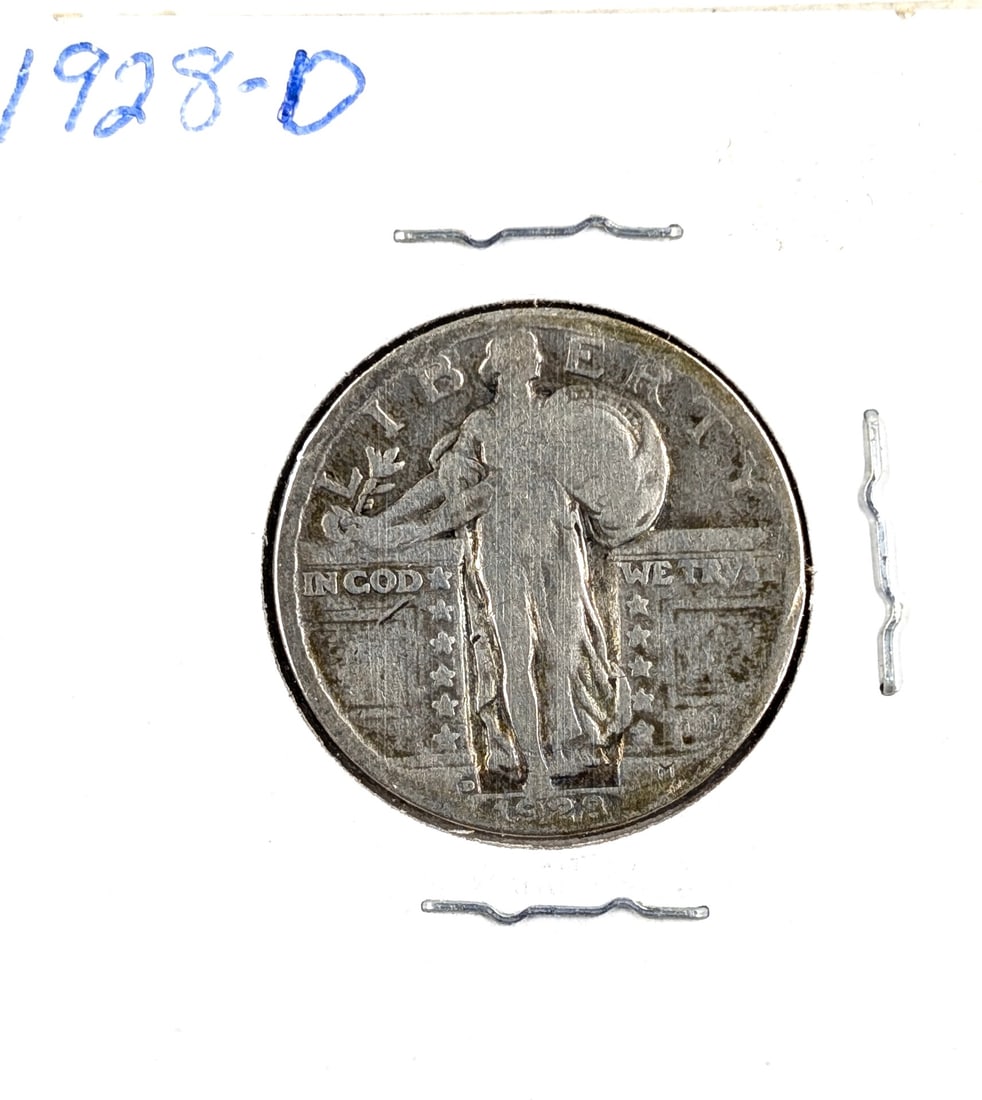 1928-D Silver Standing Liberty Quarter- Soft Toning - 2