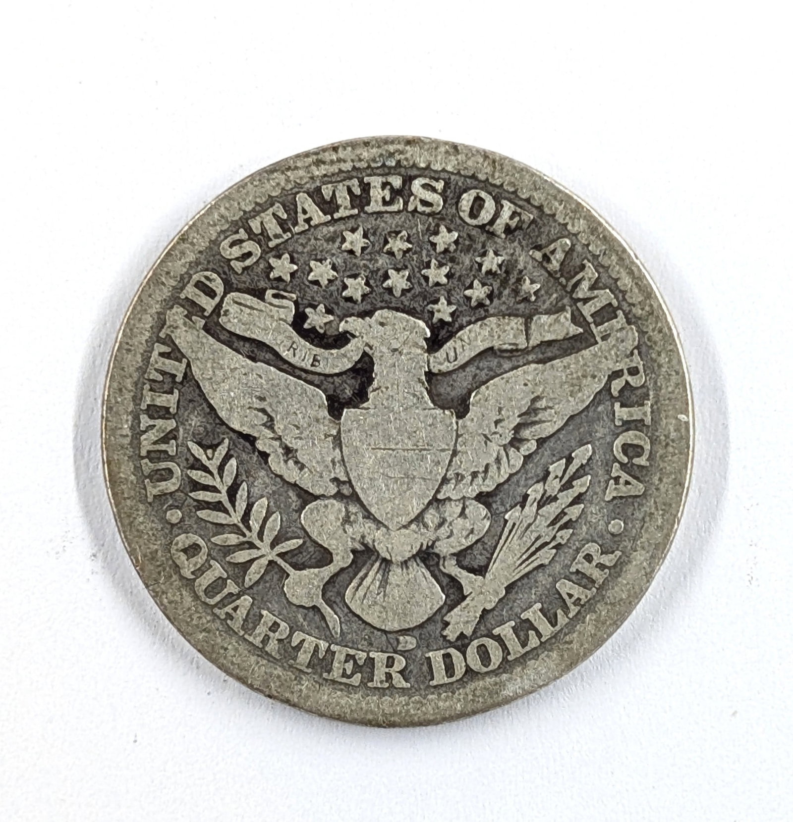 1916-D Silver Barber Quarter- Key Date - 2