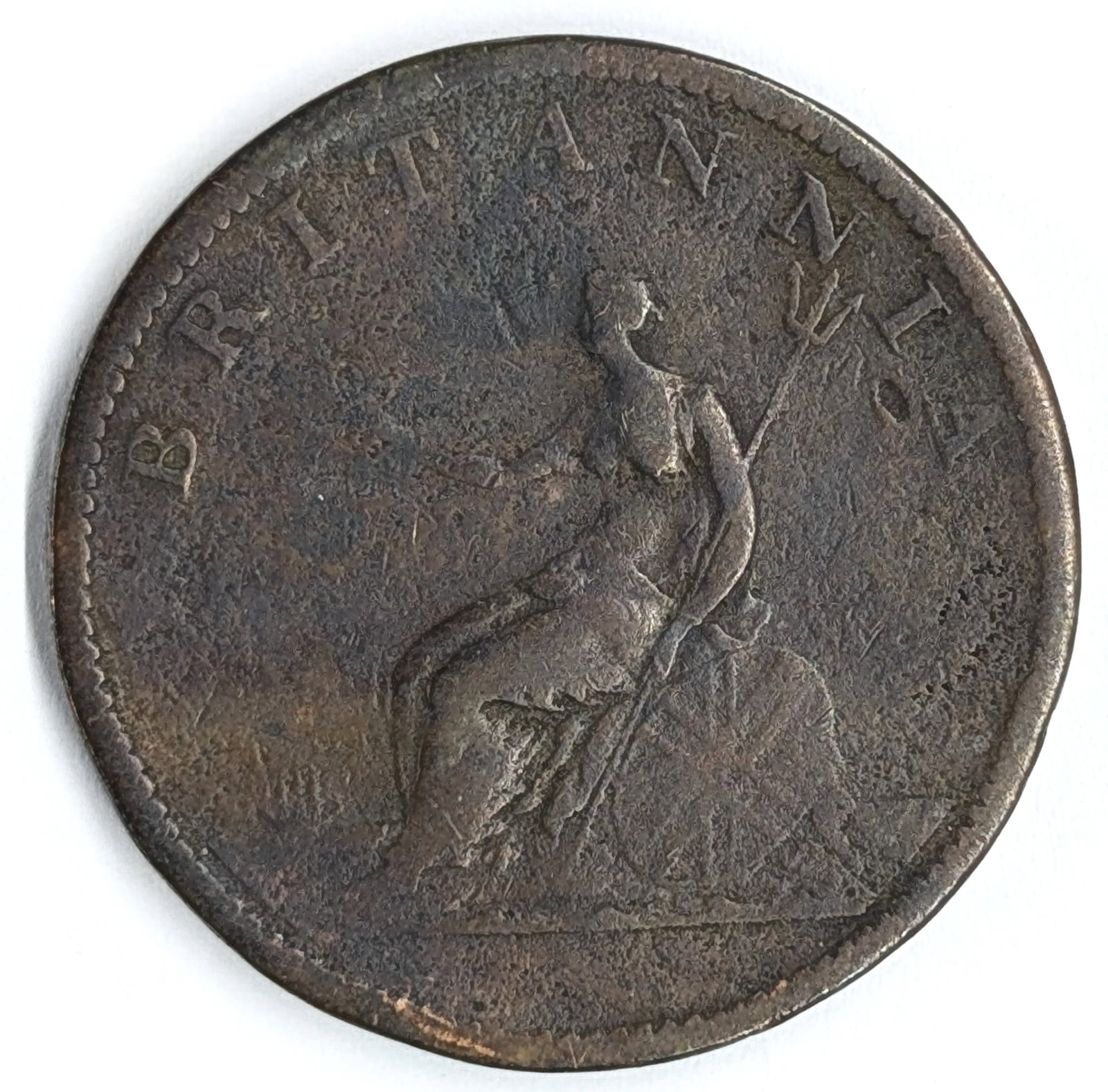 1806 King George III Great Britain Half Penny - 2