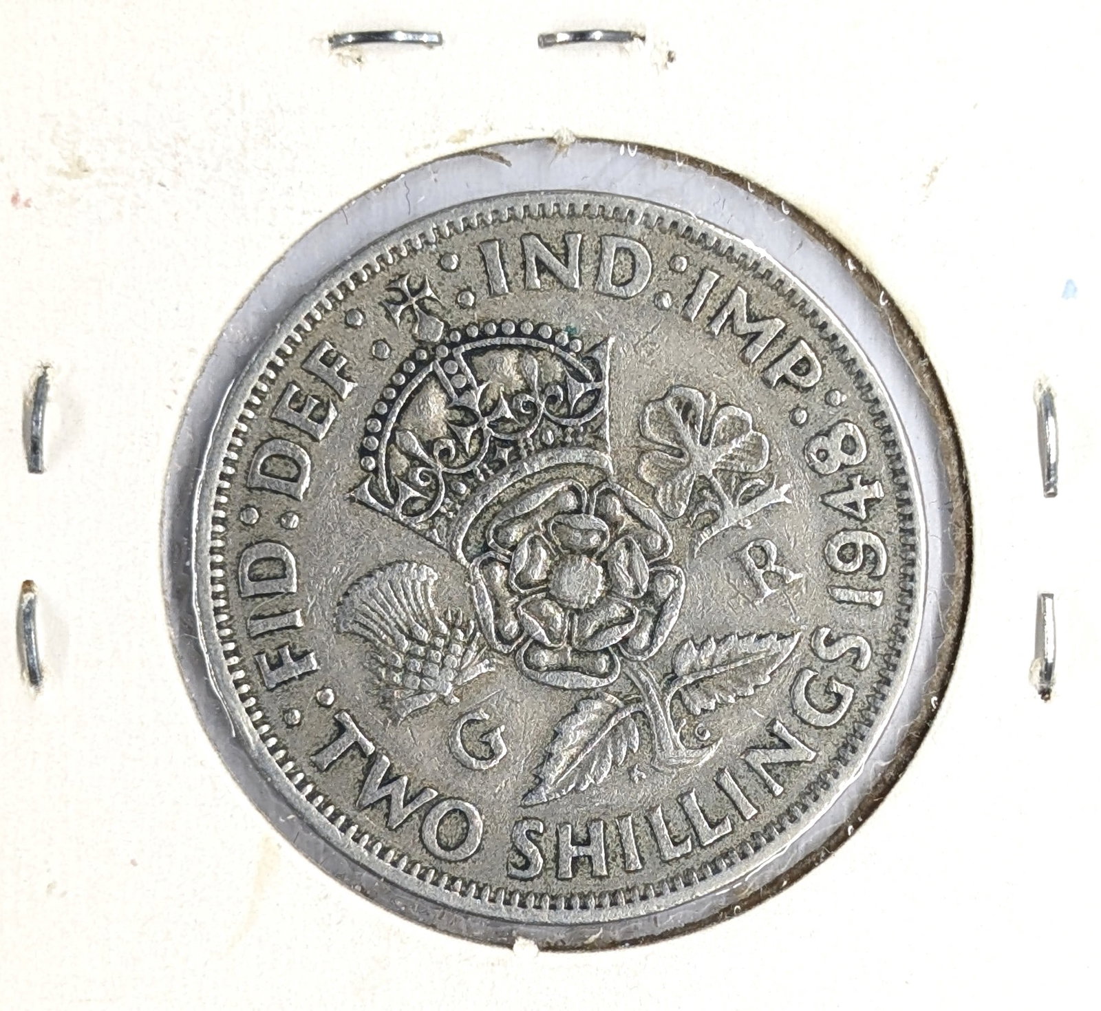 1948 Silver Great Britain 2 Shillings - 2