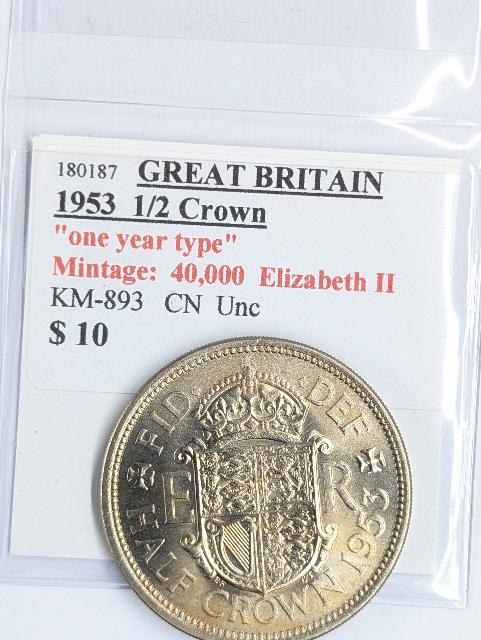 1953 Great Britain Half Crown-Uncirculated - 3