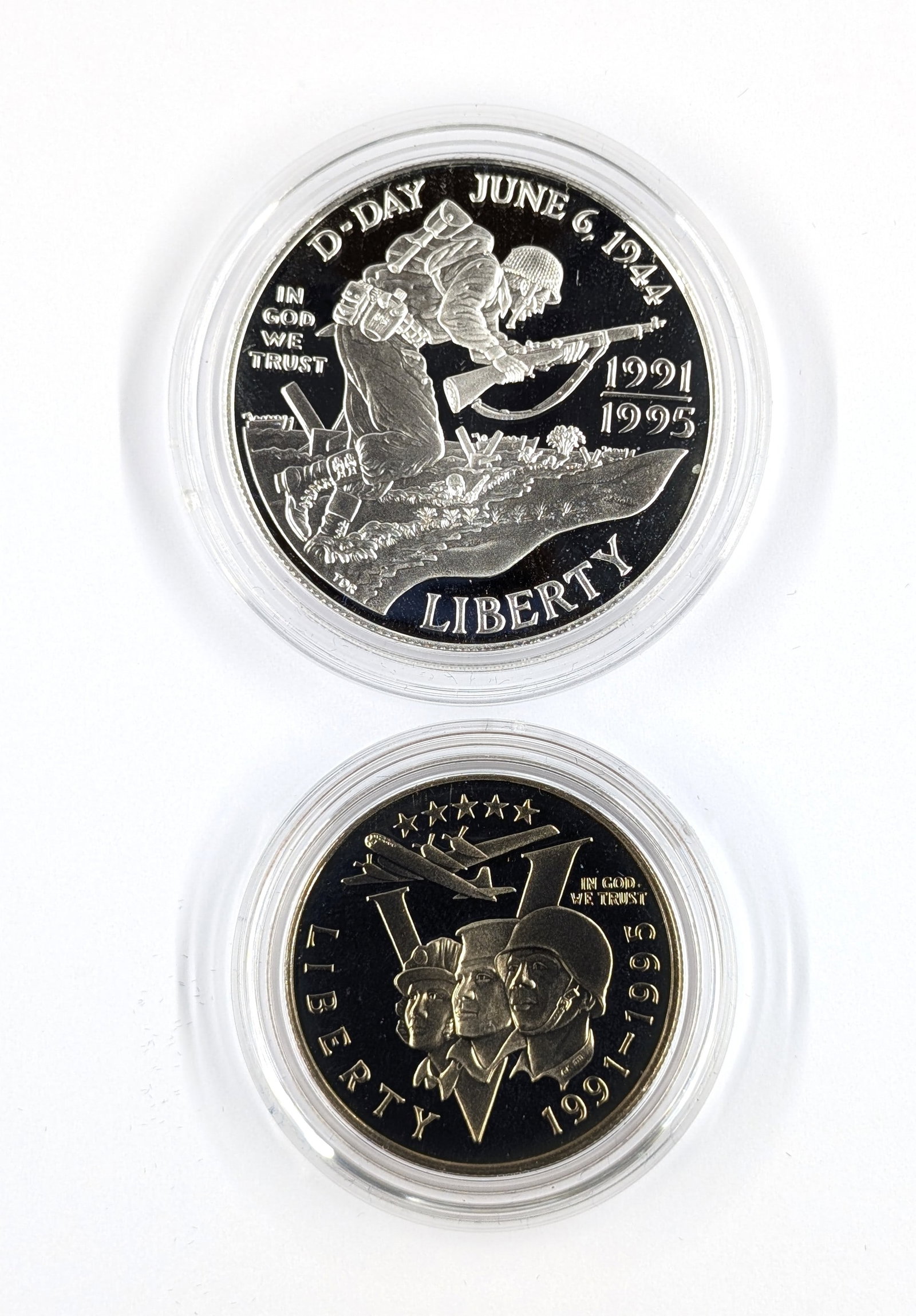 1991-1995 World War II 50th Anniversary Two- Coin Proof Set - 2