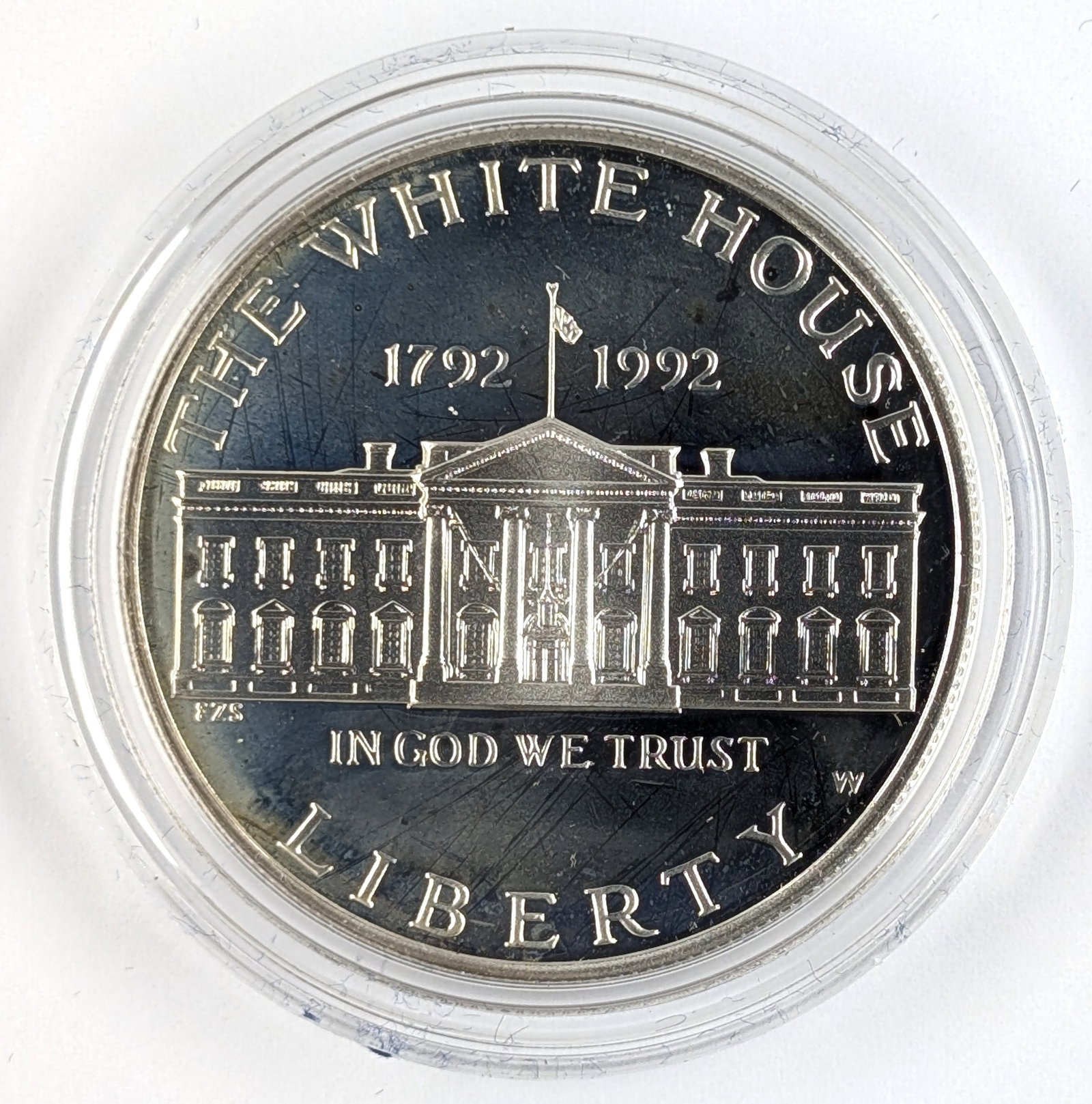 1992 Silver White House 200th Anniversary Commemorative Proof Dollar w/ Box & Papers - 3