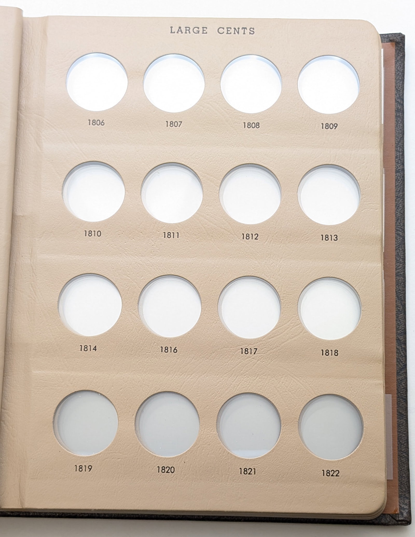 Empty Dansco Large Cents 1793-1857 Coin Album - 4