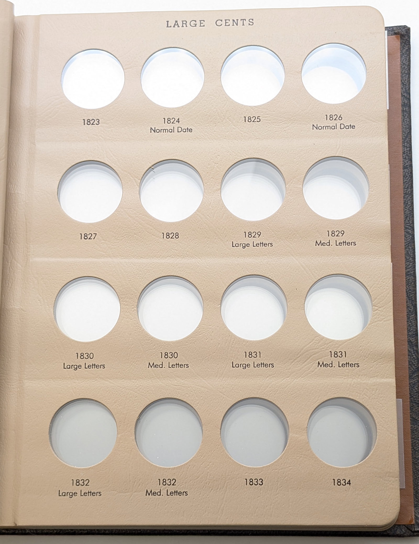 Empty Dansco Large Cents 1793-1857 Coin Album - 5