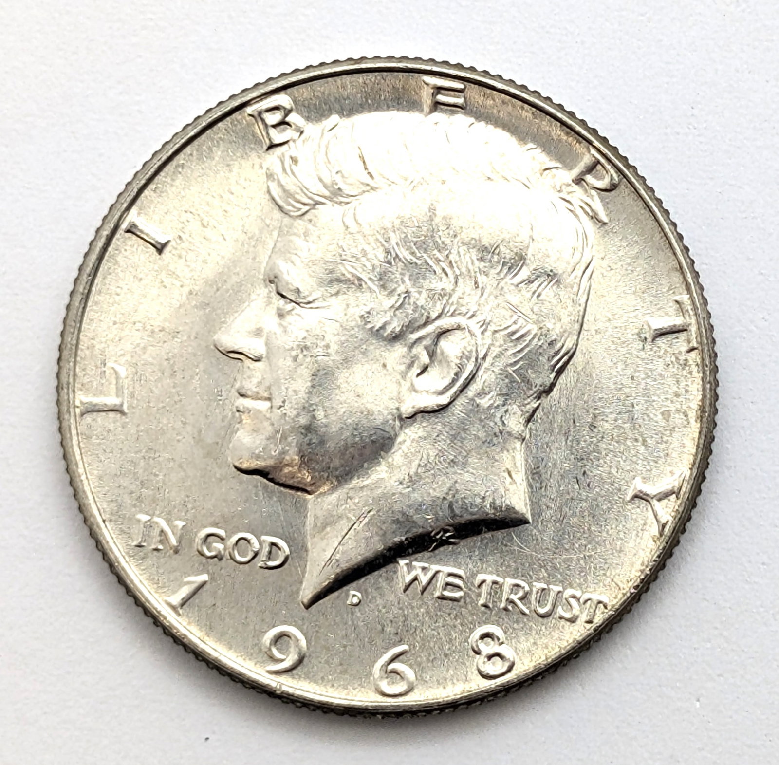Tube of 20 Silver John F Kennedy Half Dollars- 1968 - 2