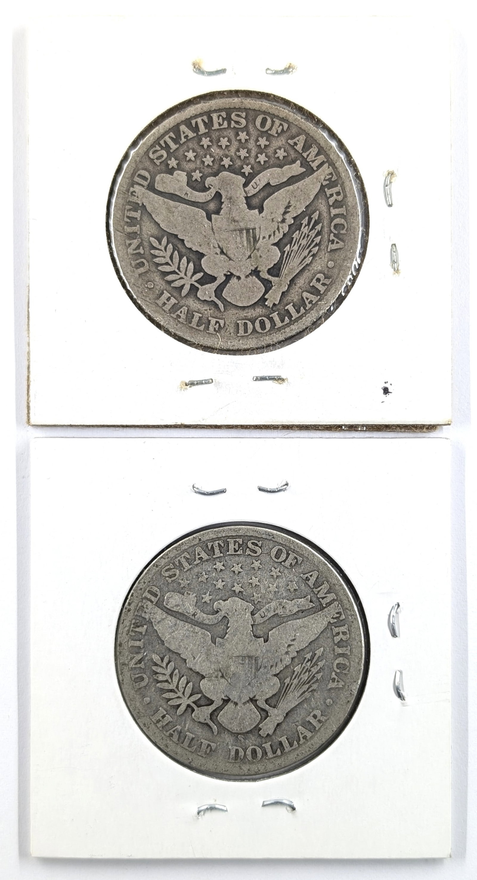 Lot of 2 Silver Barber Half Dollars- 1909 P/S - 2