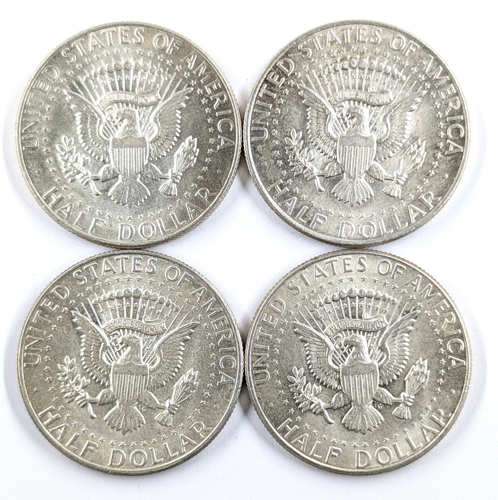 Lot of 4- 1964 Silver John F. Kennedy Half Dollars - 2
