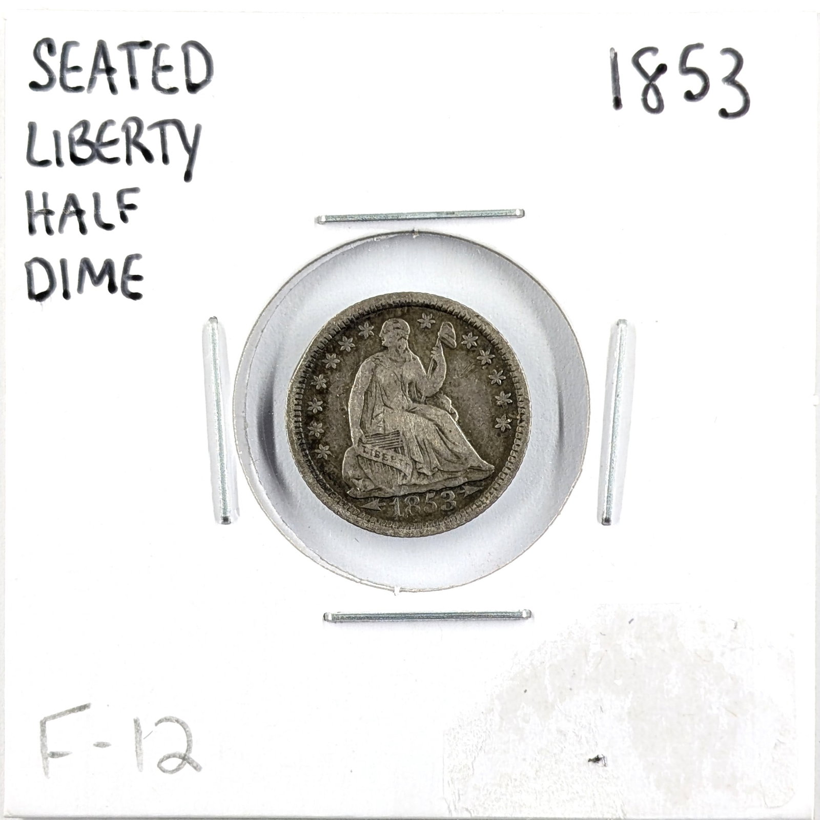 1853 Silver Seated Liberty Half Dime (1 of 2)