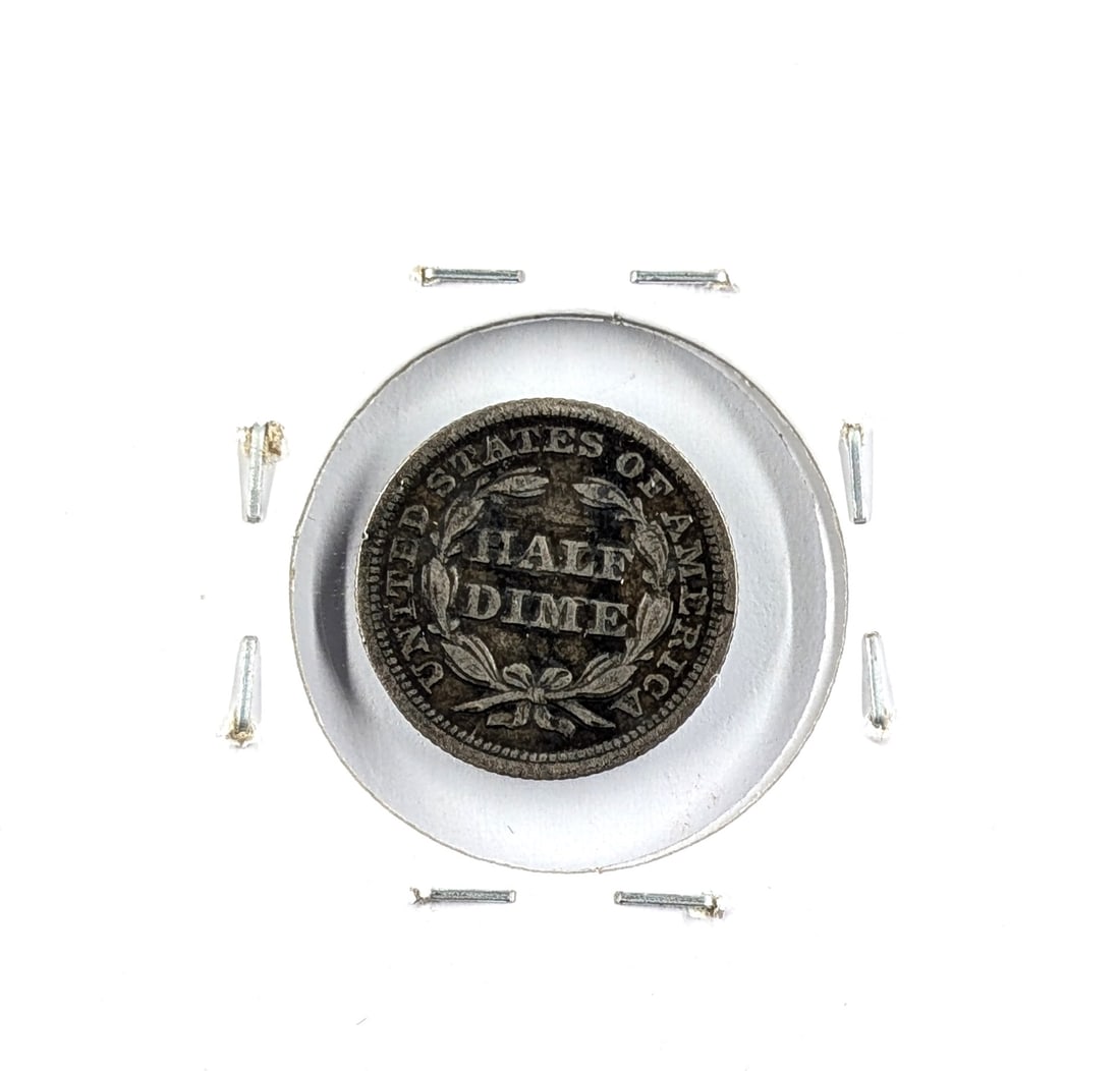 1853 Silver Seated Liberty Half Dime - 2