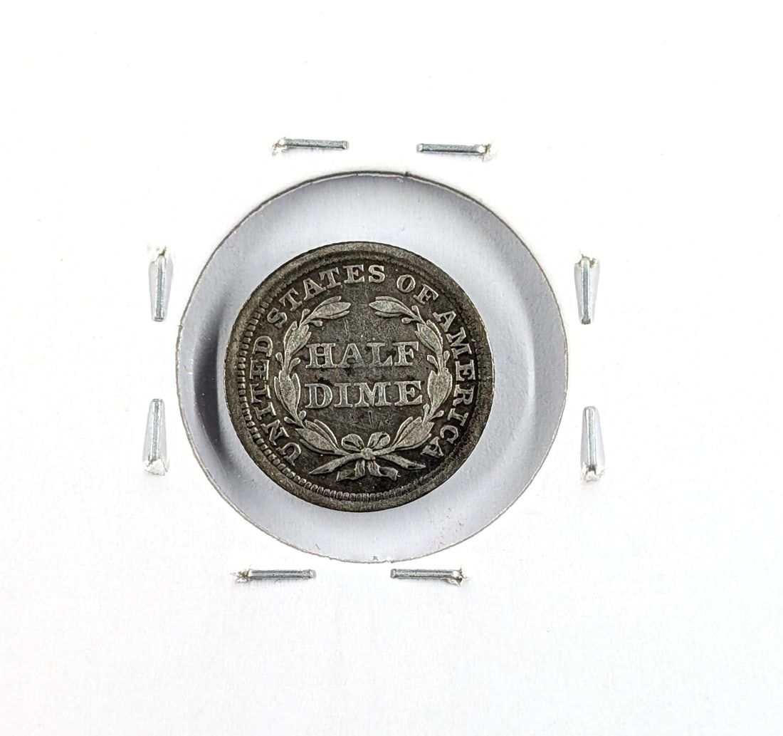 1856 Silver Seated Liberty Half Dime - 2